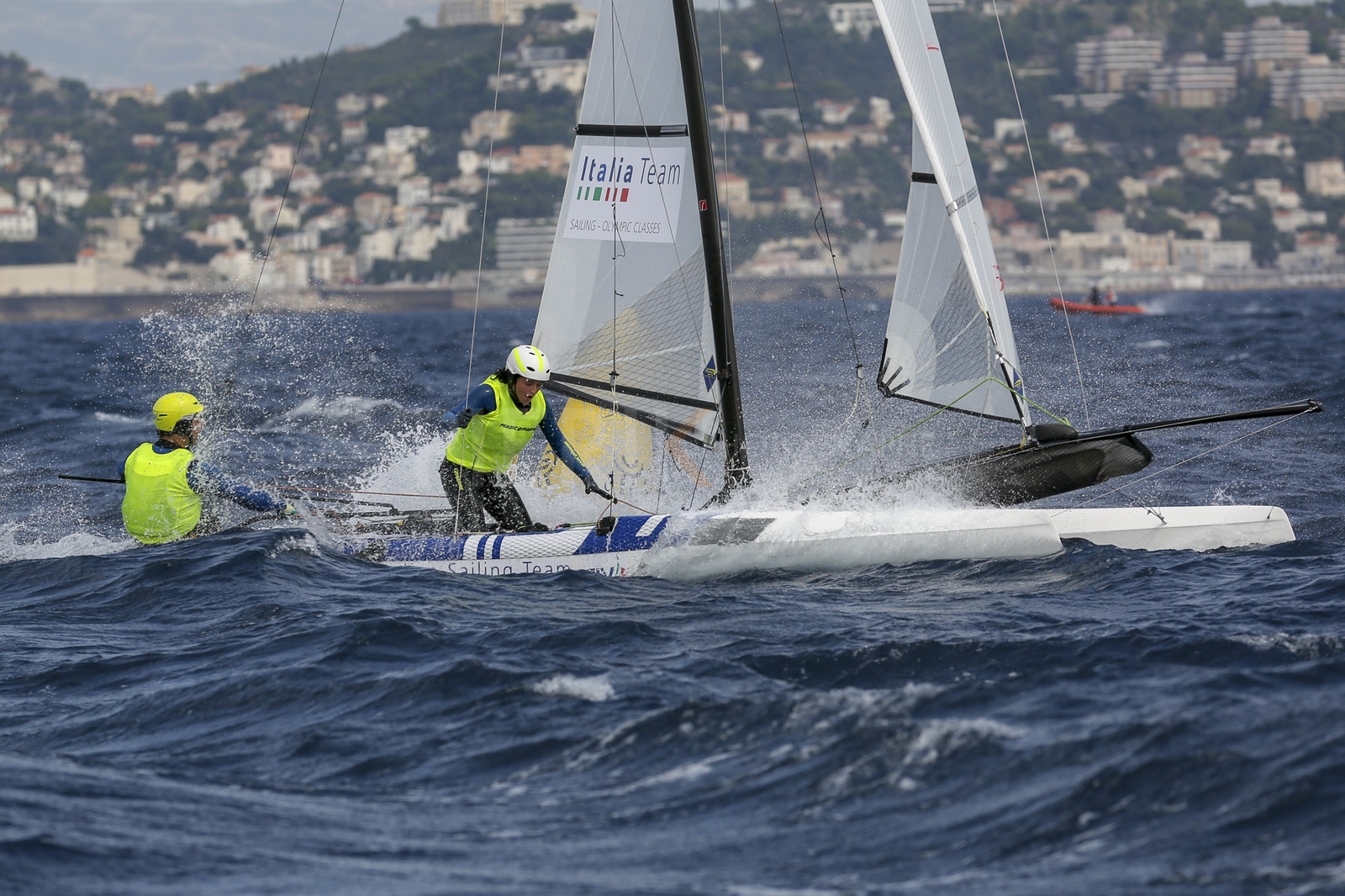 Marseille France is hosting more than 200 sailors from 28 nations for the 2018 Junior Worl Championship of 49er, 49erFX and Nacra 17. Held from 28 august to 1st september 2018. © Pierick Jeannoutot