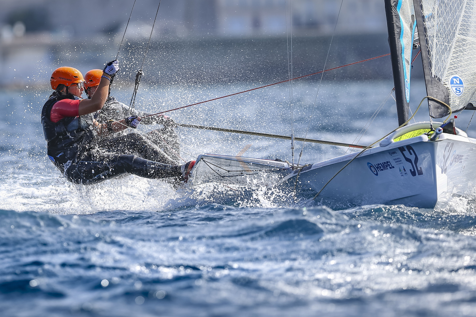 Marseille France is hosting more than 200 sailors from 28 nations for the 2018 Junior Worl Championship of 49er, 49erFX and Nacra 17. Held from 28 august to 1st september 2018. © Pierick Jeannoutot