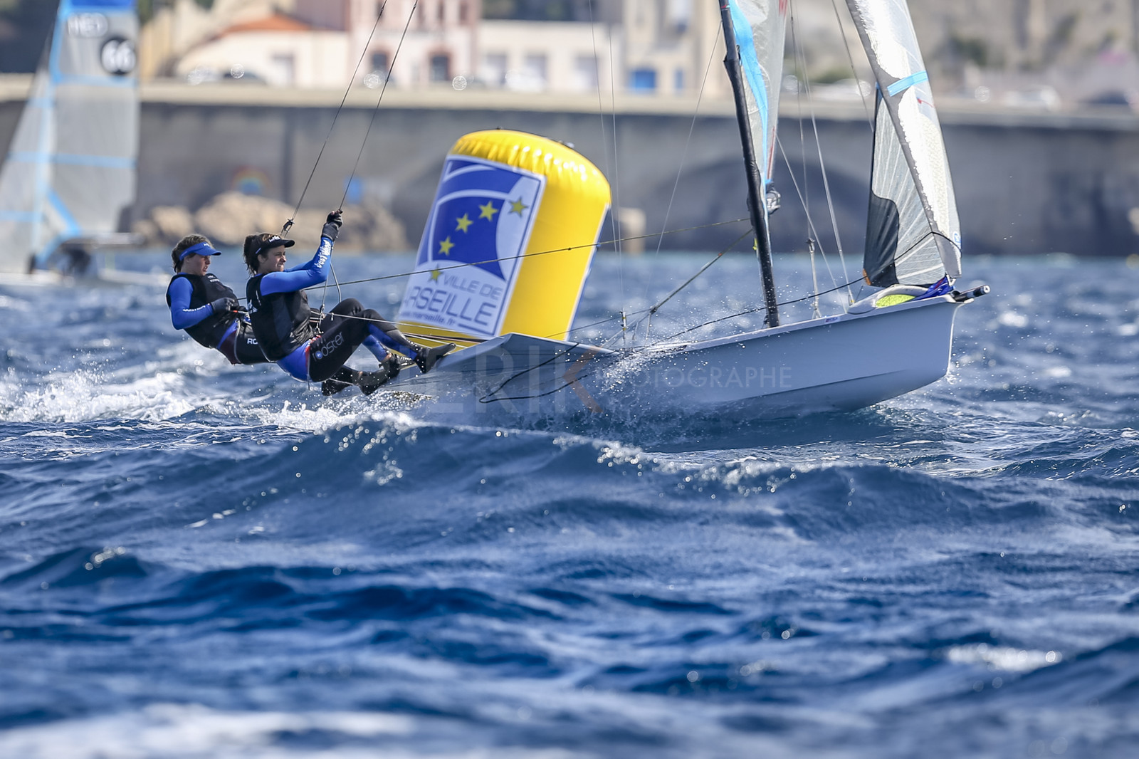 Marseille France is hosting more than 200 sailors from 28 nations for the 2018 Junior Worl Championship of 49er, 49erFX and Nacra 17. Held from 28 august to 1st september 2018. © Pierick Jeannoutot