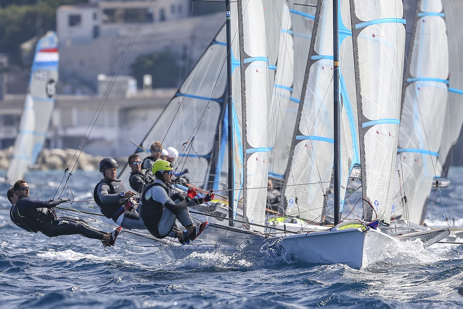Marseille France is hosting more than 200 sailors from 28 nations for the 2018 Junior Worl Championship of 49er, 49erFX and Nacra 17. Held from 28 august to 1st september 2018. © Pierick Jeannoutot