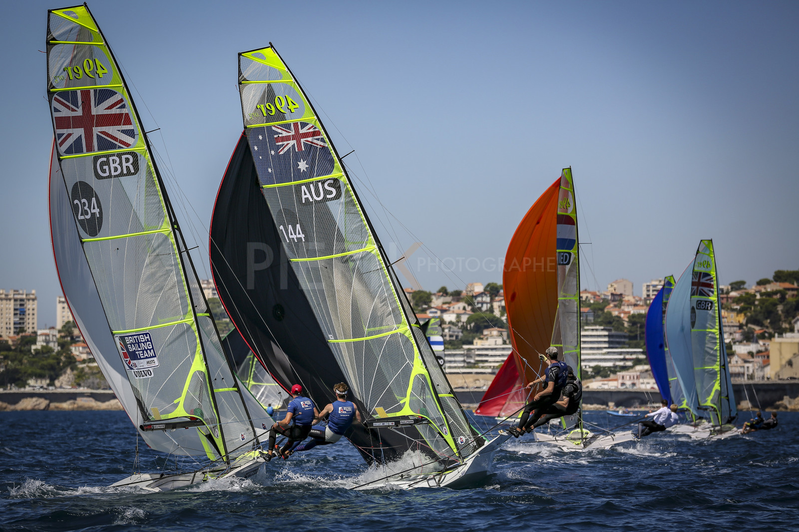 Marseilles France is hosting more than 200 sailors from 28 nations for the 2018 Junior Worl Championship of 49er, 49erFX and Nacra 17. Held from 28 august to 1st september 2018. © Pierick Jeannoutot