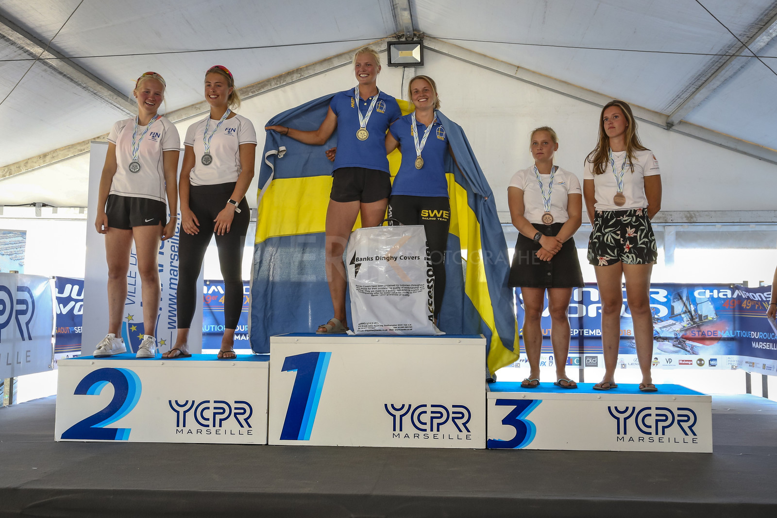 Marseilles France is hosting more than 200 sailors from 28 nations for the 2018 Junior Worl Championship of 49er, 49erFX and Nacra 17. Held from 28 august to 1st september 2018. © Pierick Jeannoutot