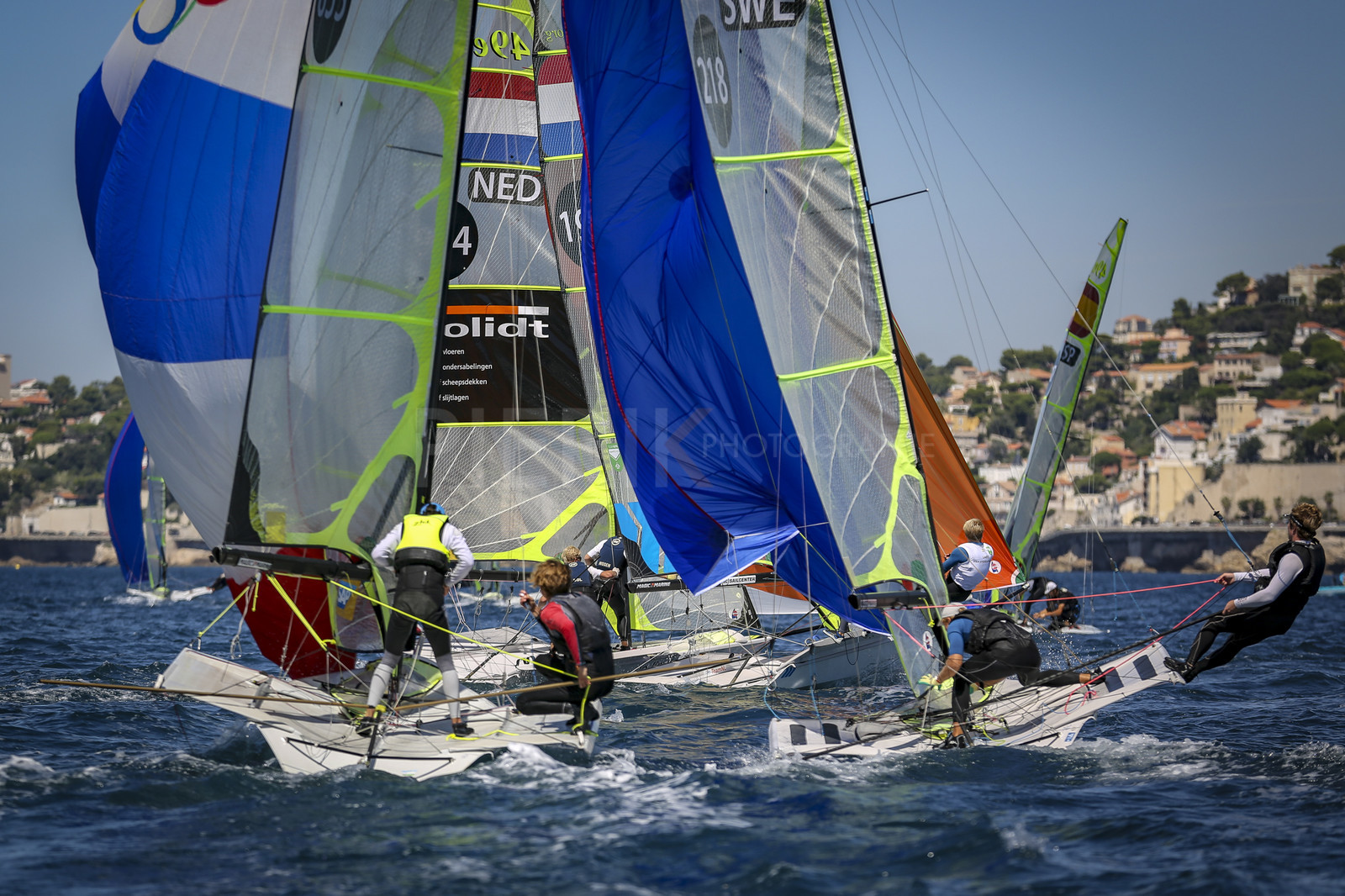 Marseilles France is hosting more than 200 sailors from 28 nations for the 2018 Junior Worl Championship of 49er, 49erFX and Nacra 17. Held from 28 august to 1st september 2018. © Pierick Jeannoutot
