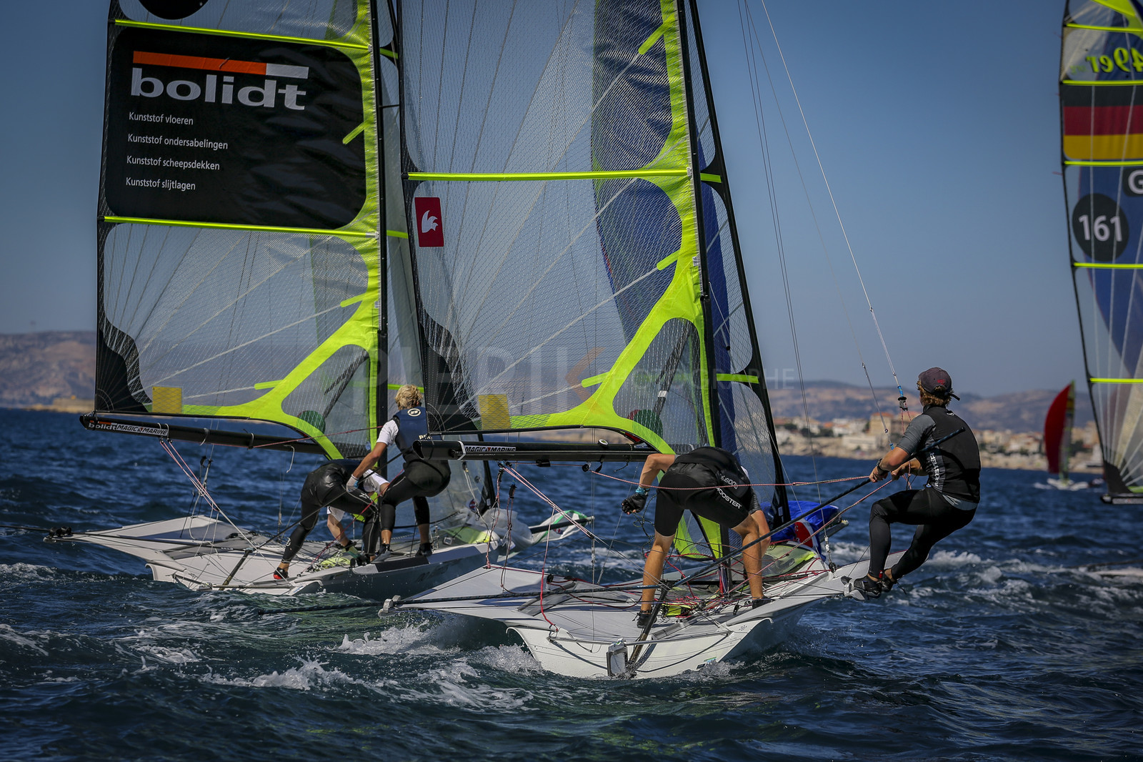 Marseilles France is hosting more than 200 sailors from 28 nations for the 2018 Junior Worl Championship of 49er, 49erFX and Nacra 17. Held from 28 august to 1st september 2018. © Pierick Jeannoutot