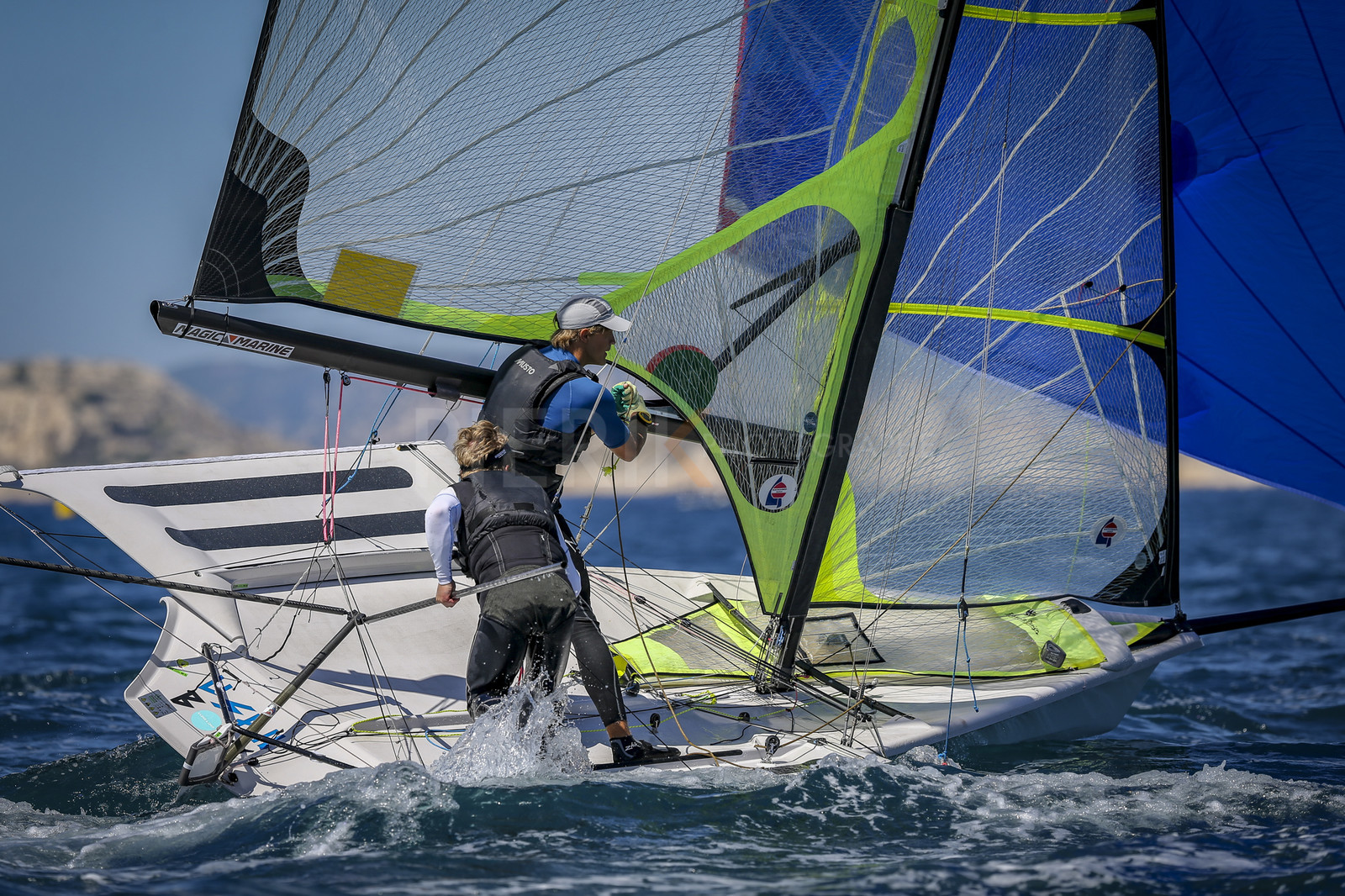Marseilles France is hosting more than 200 sailors from 28 nations for the 2018 Junior Worl Championship of 49er, 49erFX and Nacra 17. Held from 28 august to 1st september 2018. © Pierick Jeannoutot