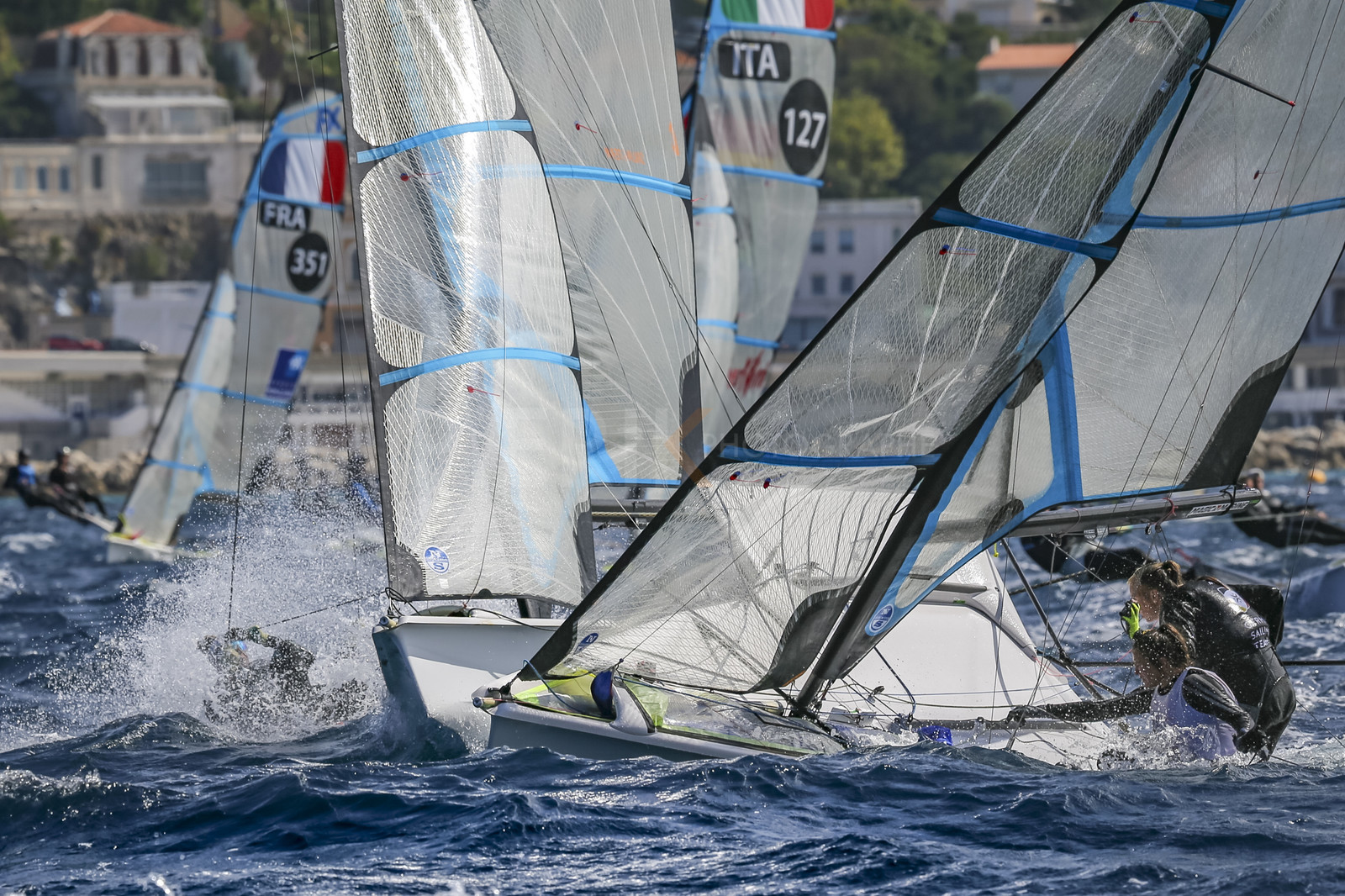 Marseille France is hosting more than 200 sailors from 28 nations for the 2018 Junior Worl Championship of 49er, 49erFX and Nacra 17. Held from 28 august to 1st september 2018. © Pierick Jeannoutot