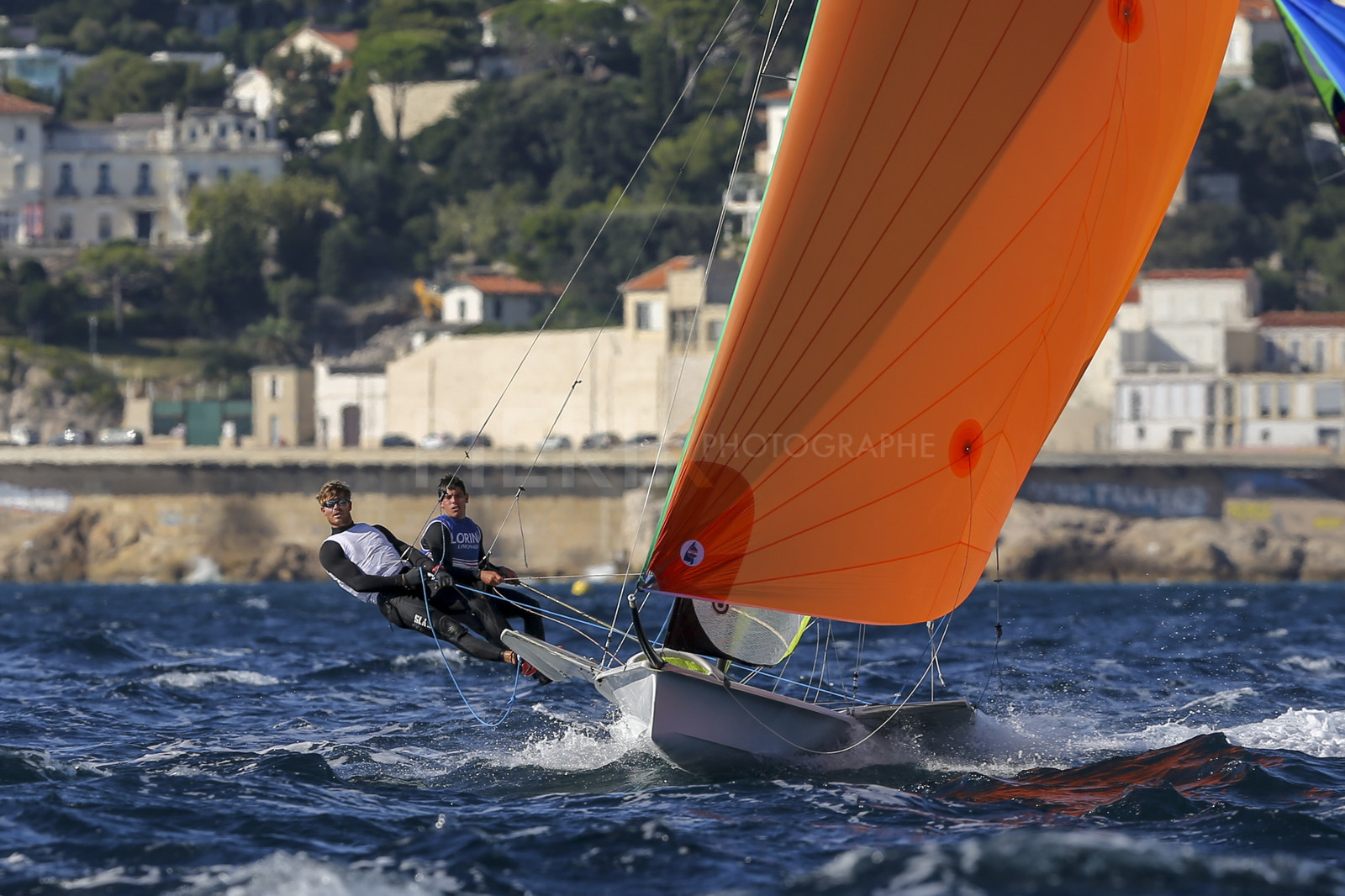 Marseille France is hosting more than 200 sailors from 28 nations for the 2018 Junior Worl Championship of 49er, 49erFX and Nacra 17. Held from 28 august to 1st september 2018. © Pierick Jeannoutot