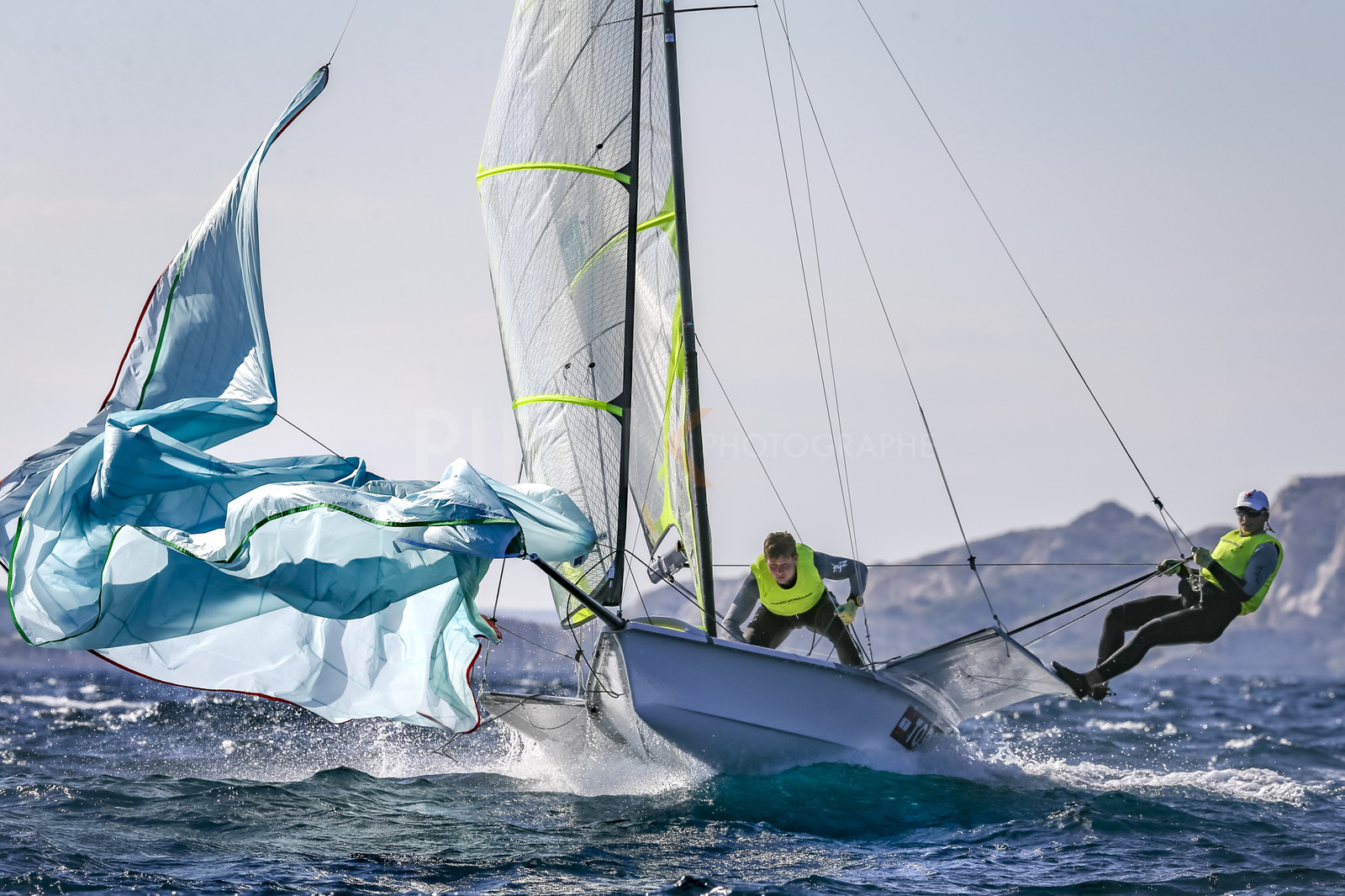 Marseille France is hosting more than 200 sailors from 28 nations for the 2018 Junior Worl Championship of 49er, 49erFX and Nacra 17. Held from 28 august to 1st september 2018. © Pierick Jeannoutot