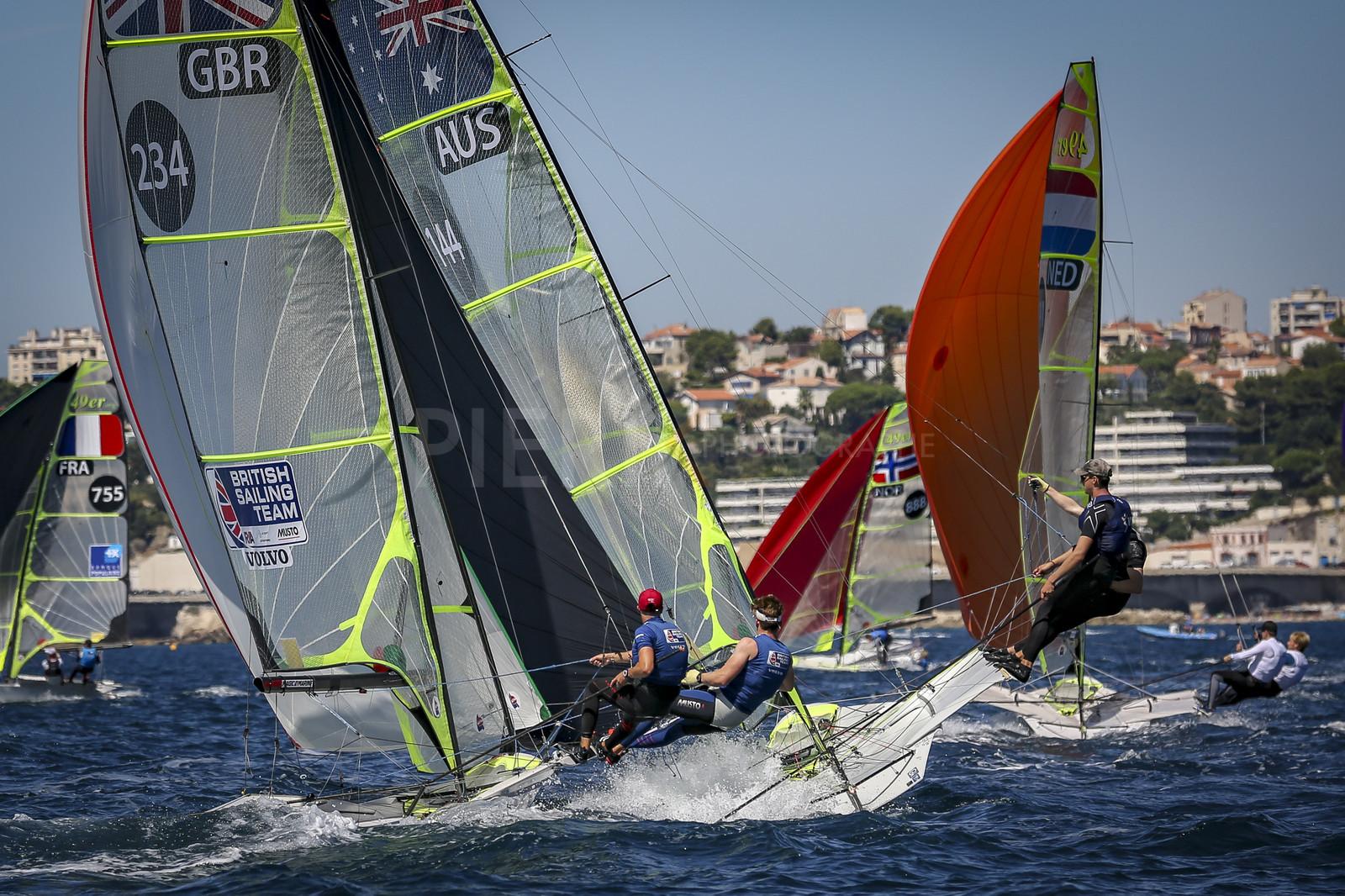 Marseilles France is hosting more than 200 sailors from 28 nations for the 2018 Junior Worl Championship of 49er, 49erFX and Nacra 17. Held from 28 august to 1st september 2018. © Pierick Jeannoutot