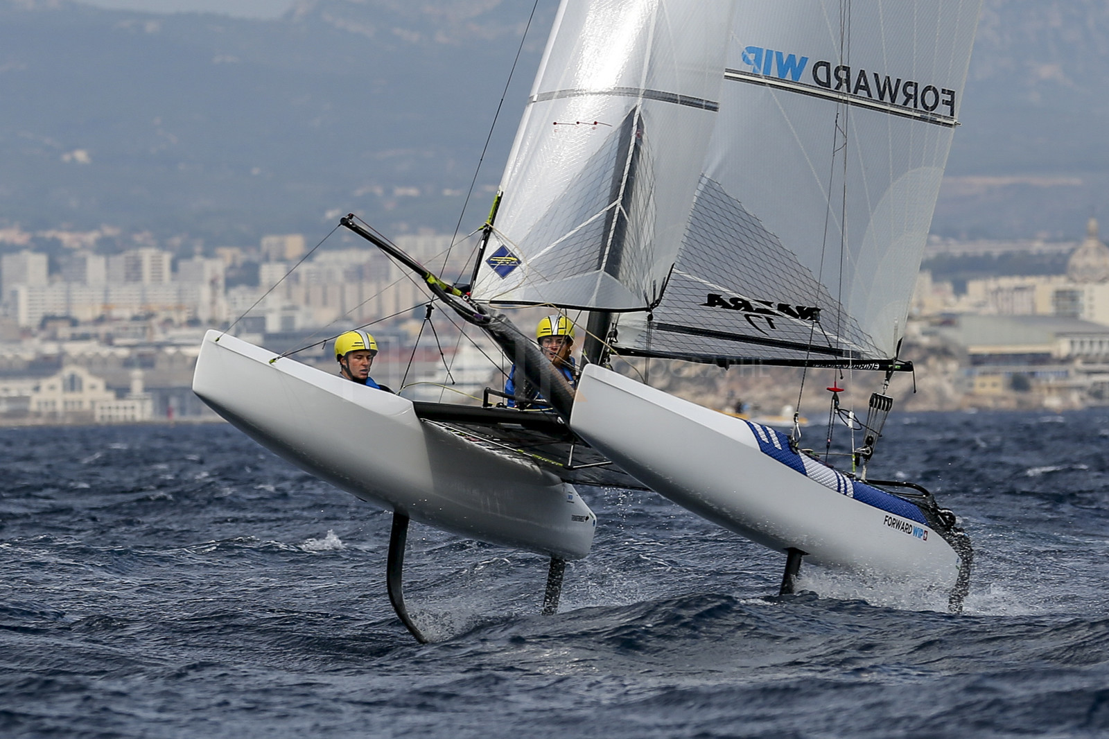 Marseille France is hosting more than 200 sailors from 28 nations for the 2018 Junior Worl Championship of 49er, 49erFX and Nacra 17. Held from 28 august to 1st september 2018. © Pierick Jeannoutot