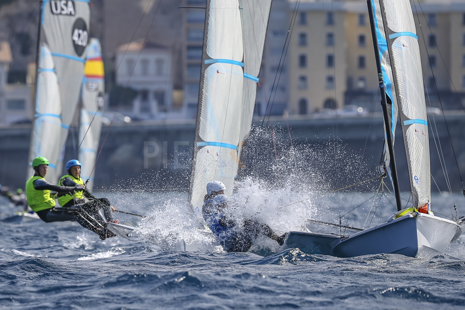 Marseille France is hosting more than 200 sailors from 28 nations for the 2018 Junior Worl Championship of 49er, 49erFX and Nacra 17. Held from 28 august to 1st september 2018. © Pierick Jeannoutot