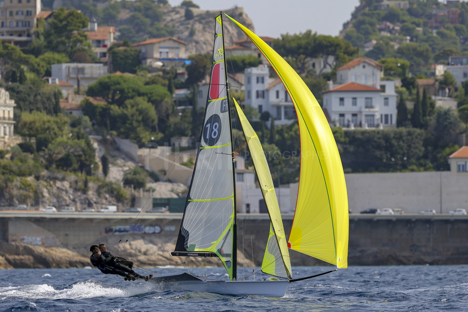 Marseille France is hosting more than 200 sailors from 28 nations for the 2018 Junior Worl Championship of 49er, 49erFX and Nacra 17. Held from 28 august to 1st september 2018. © Pierick Jeannoutot