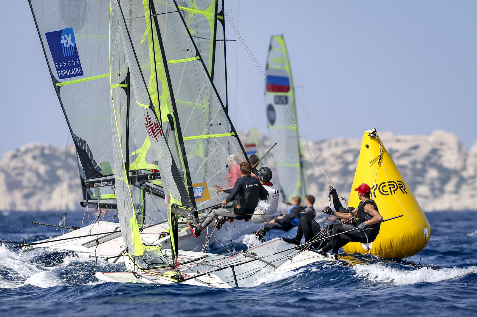 Marseille France is hosting more than 200 sailors from 28 nations for the 2018 Junior Worl Championship of 49er, 49erFX and Nacra 17. Held from 28 august to 1st september 2018. © Pierick Jeannoutot
