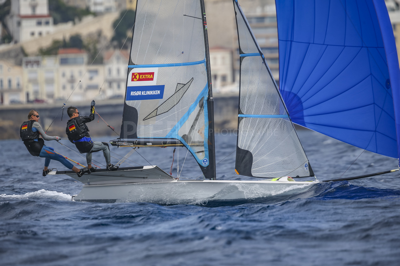 Marseille France is hosting more than 200 sailors from 28 nations for the 2018 Junior Worl Championship of 49er, 49erFX and Nacra 17. Held from 28 august to 1st september 2018. © Pierick Jeannoutot