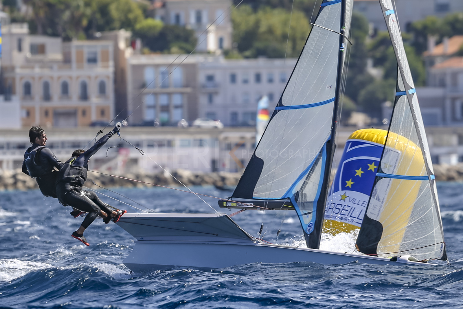 Marseille France is hosting more than 200 sailors from 28 nations for the 2018 Junior Worl Championship of 49er, 49erFX and Nacra 17. Held from 28 august to 1st september 2018. © Pierick Jeannoutot