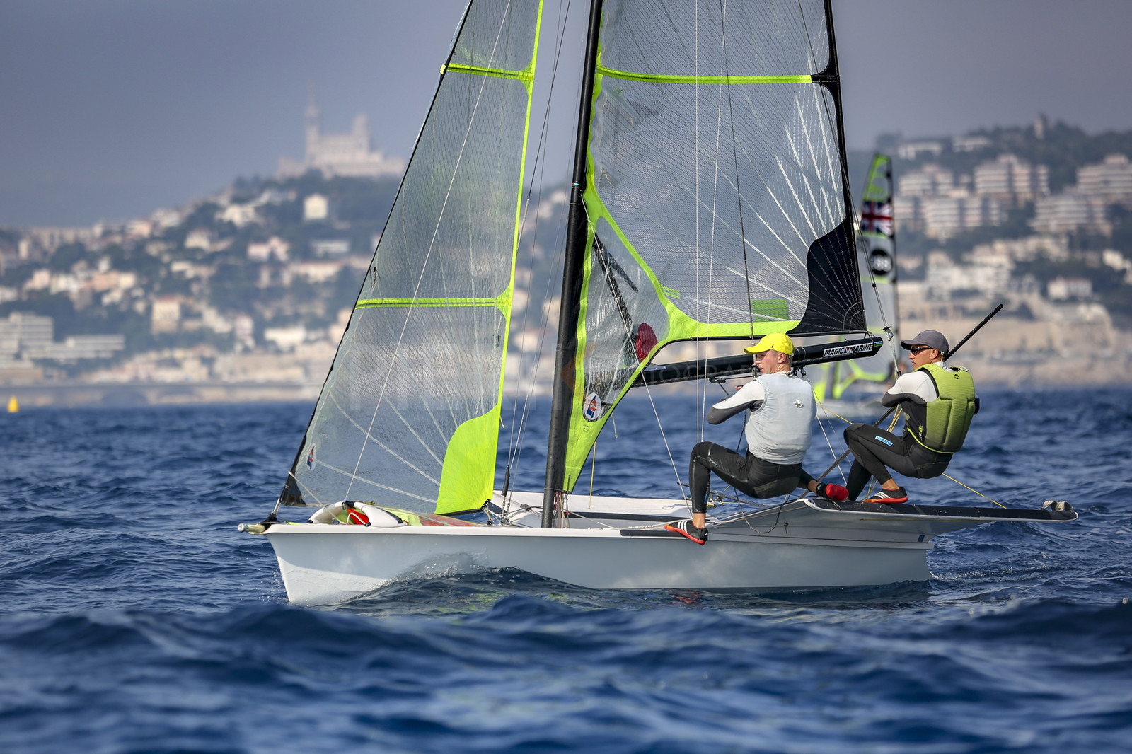 Marseilles France is hosting more than 200 sailors from 28 nations for the 2018 Junior Worl Championship of 49er, 49erFX and Nacra 17. Held from 28 august to 1st september 2018. © Pierick Jeannoutot