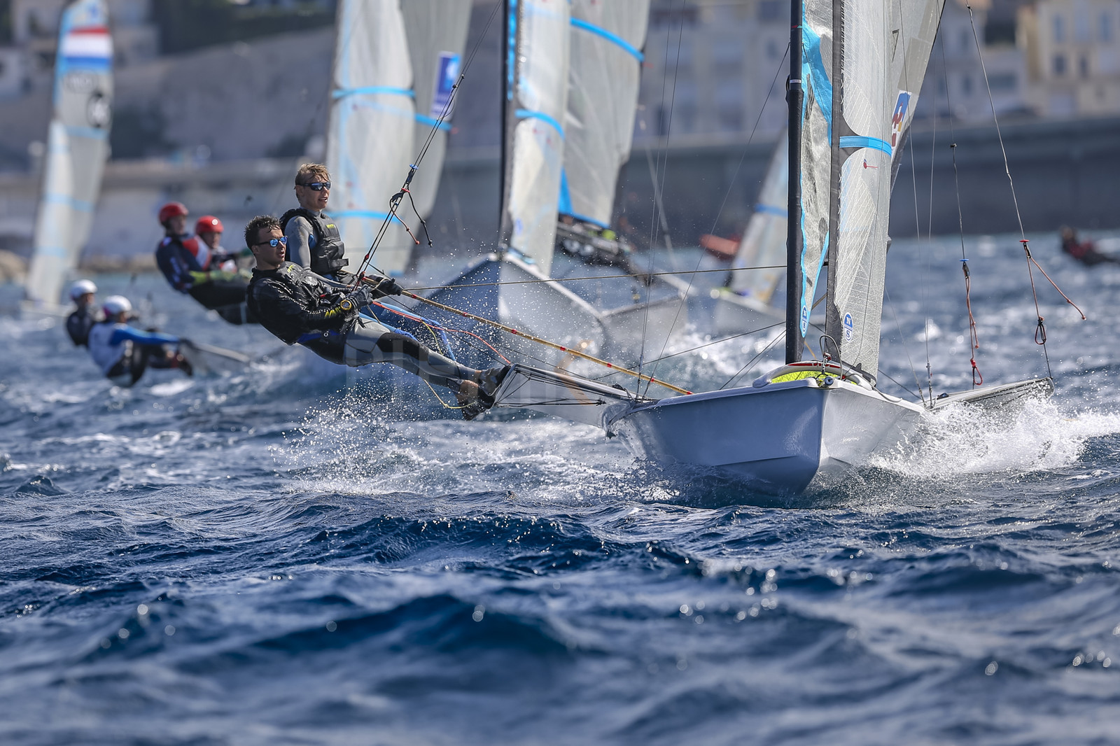 Marseille France is hosting more than 200 sailors from 28 nations for the 2018 Junior Worl Championship of 49er, 49erFX and Nacra 17. Held from 28 august to 1st september 2018. © Pierick Jeannoutot