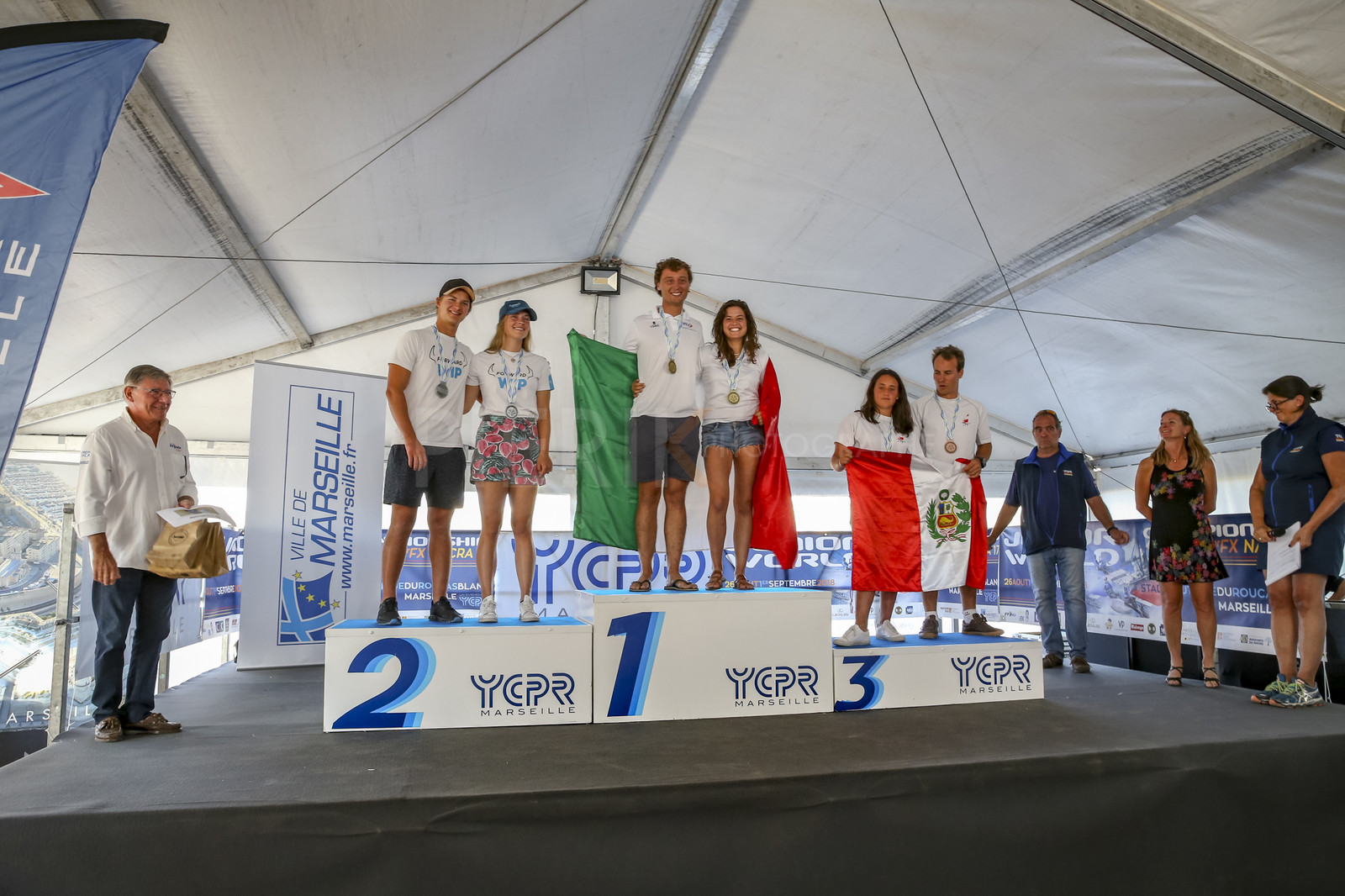 Marseilles France is hosting more than 200 sailors from 28 nations for the 2018 Junior Worl Championship of 49er, 49erFX and Nacra 17. Held from 28 august to 1st september 2018. © Pierick Jeannoutot