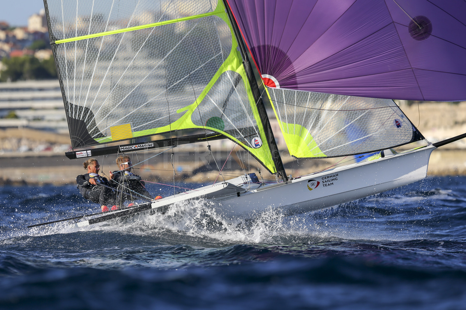 Marseille France is hosting more than 200 sailors from 28 nations for the 2018 Junior Worl Championship of 49er, 49erFX and Nacra 17. Held from 28 august to 1st september 2018. © Pierick Jeannoutot