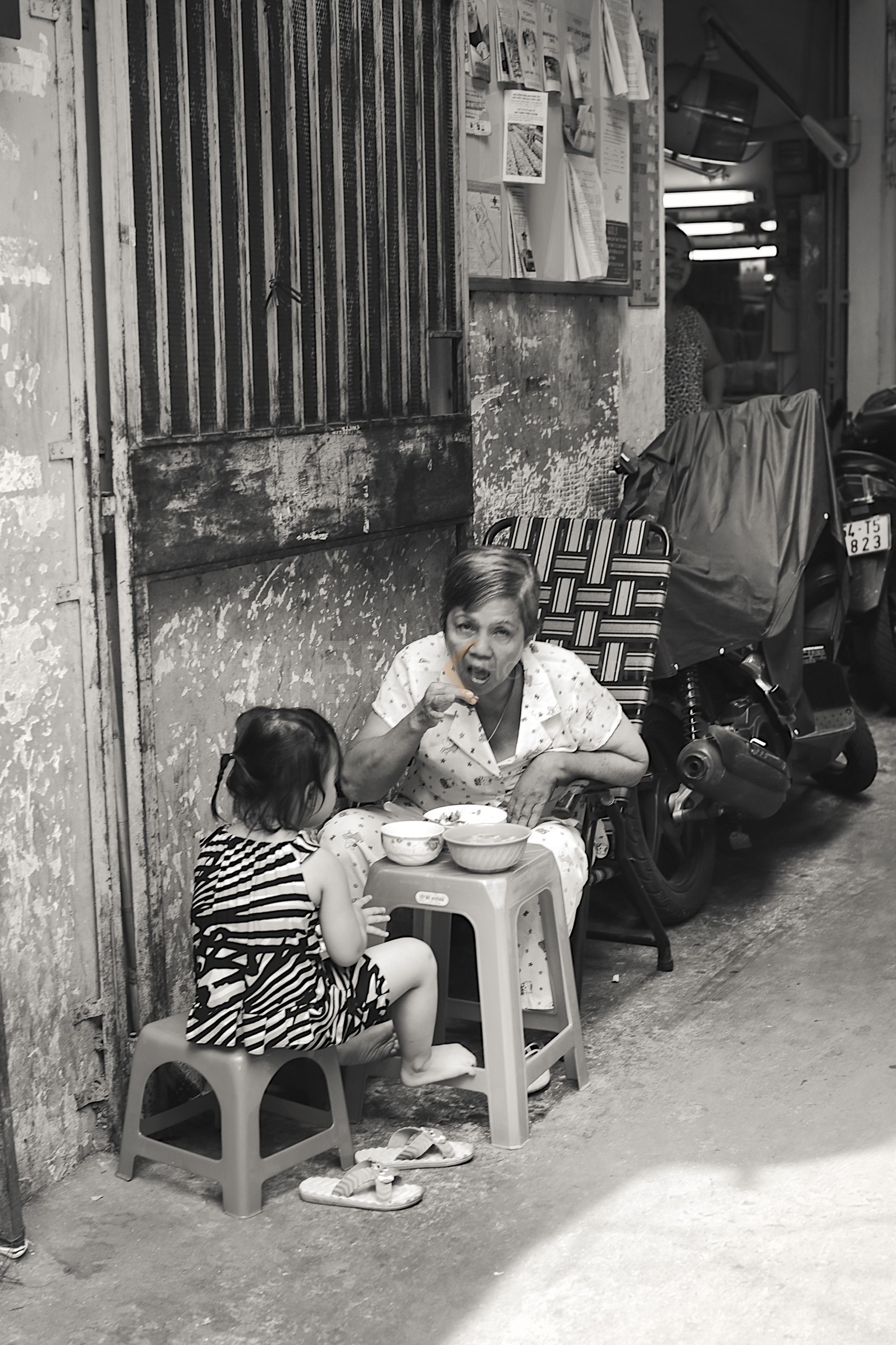 Repas de rue à Saigon