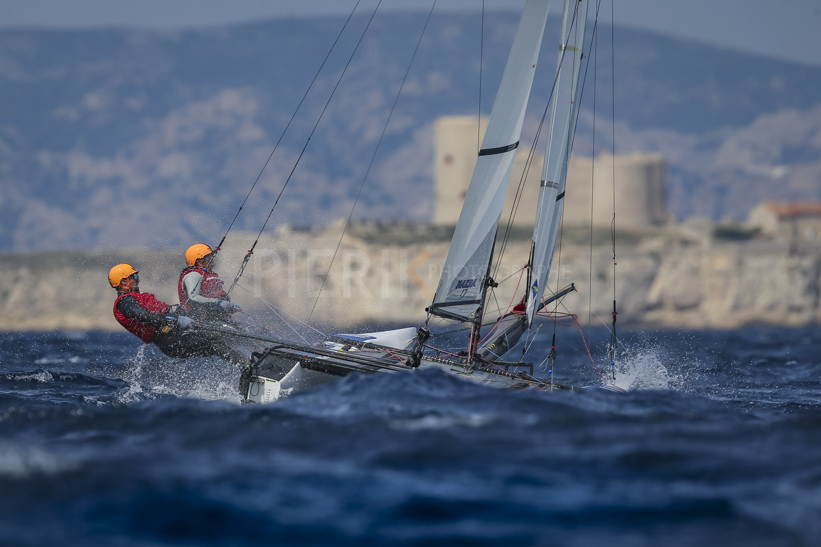 Marseille France is hosting more than 200 sailors from 28 nations for the 2018 Junior Worl Championship of 49er, 49erFX and Nacra 17. Held from 28 august to 1st september 2018. © Pierick Jeannoutot
