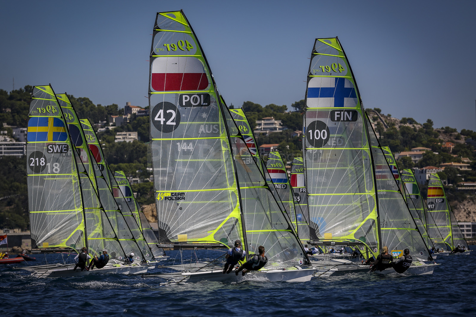 Marseilles France is hosting more than 200 sailors from 28 nations for the 2018 Junior Worl Championship of 49er, 49erFX and Nacra 17. Held from 28 august to 1st september 2018. © Pierick Jeannoutot