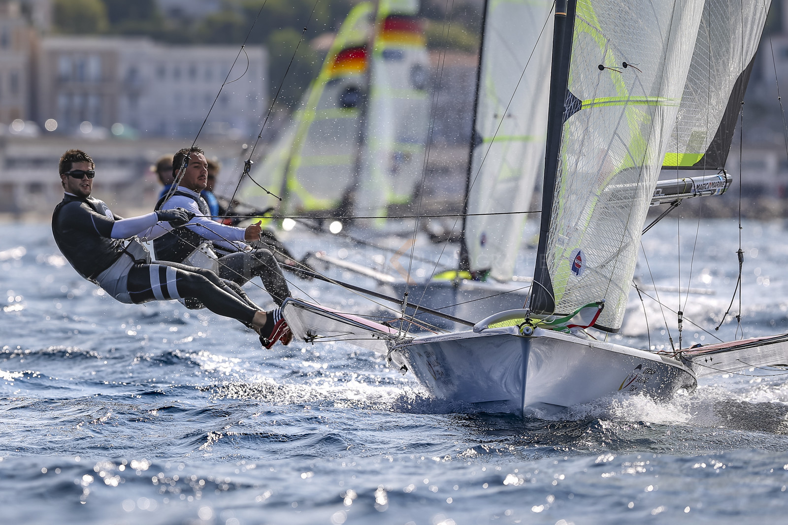 Marseille France is hosting more than 200 sailors from 28 nations for the 2018 Junior Worl Championship of 49er, 49erFX and Nacra 17. Held from 28 august to 1st september 2018. © Pierick Jeannoutot