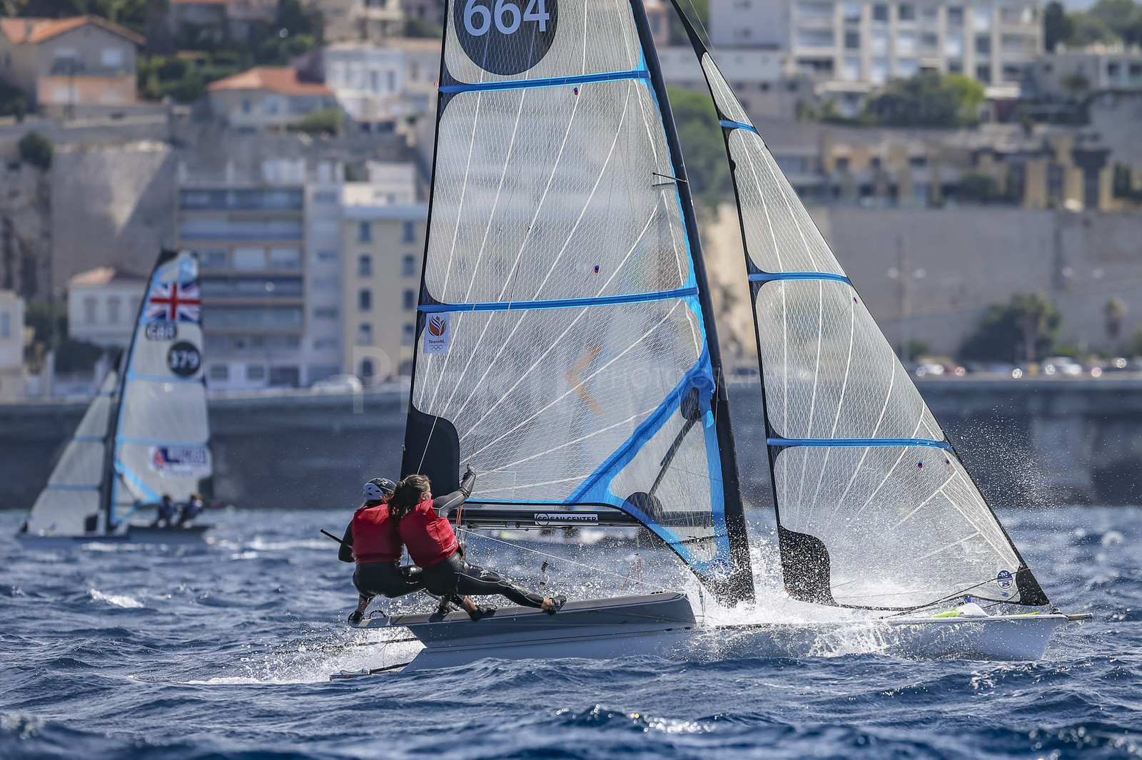 Marseille France is hosting more than 200 sailors from 28 nations for the 2018 Junior Worl Championship of 49er, 49erFX and Nacra 17. Held from 28 august to 1st september 2018. © Pierick Jeannoutot