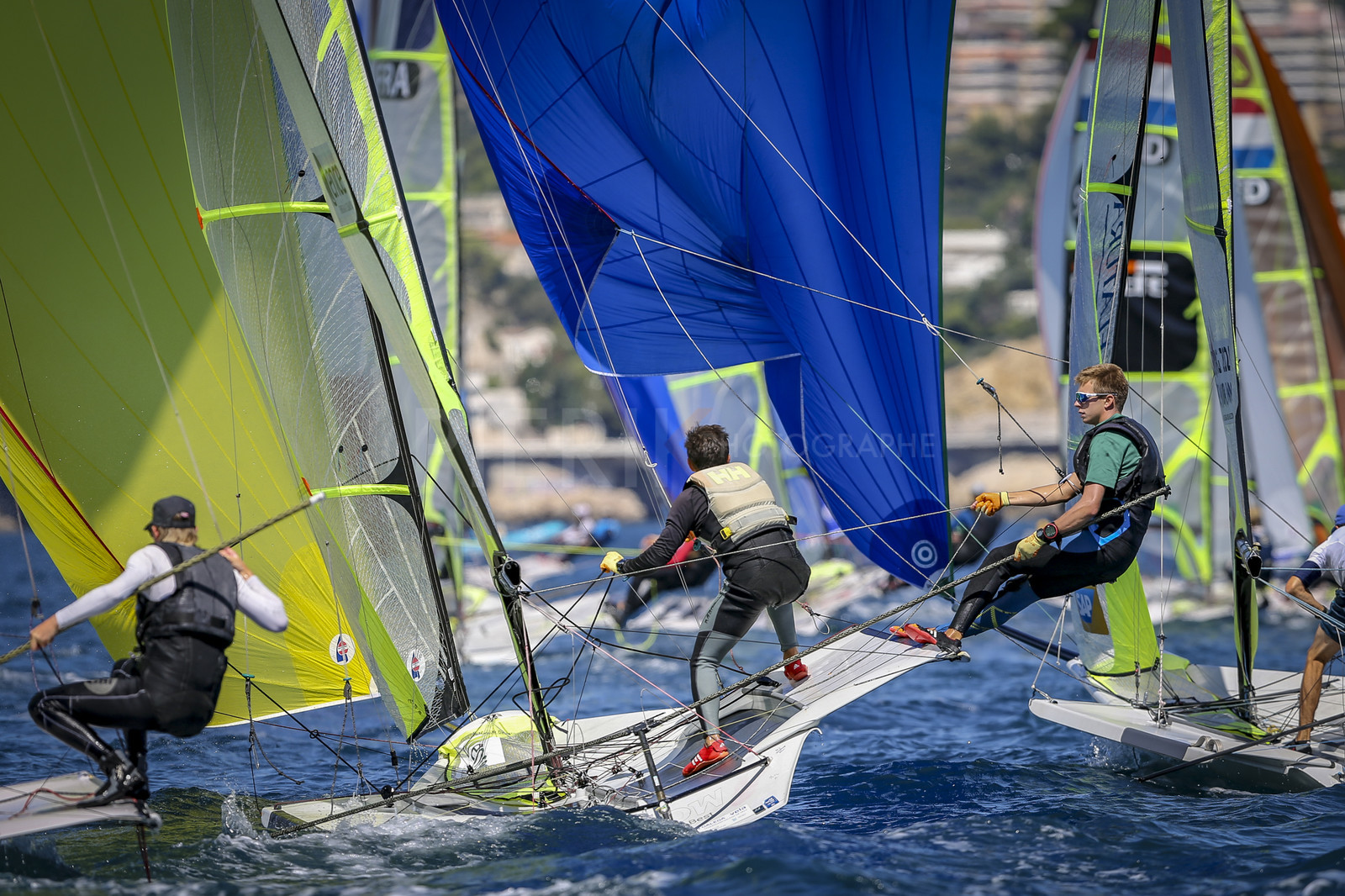 Marseilles France is hosting more than 200 sailors from 28 nations for the 2018 Junior Worl Championship of 49er, 49erFX and Nacra 17. Held from 28 august to 1st september 2018. © Pierick Jeannoutot