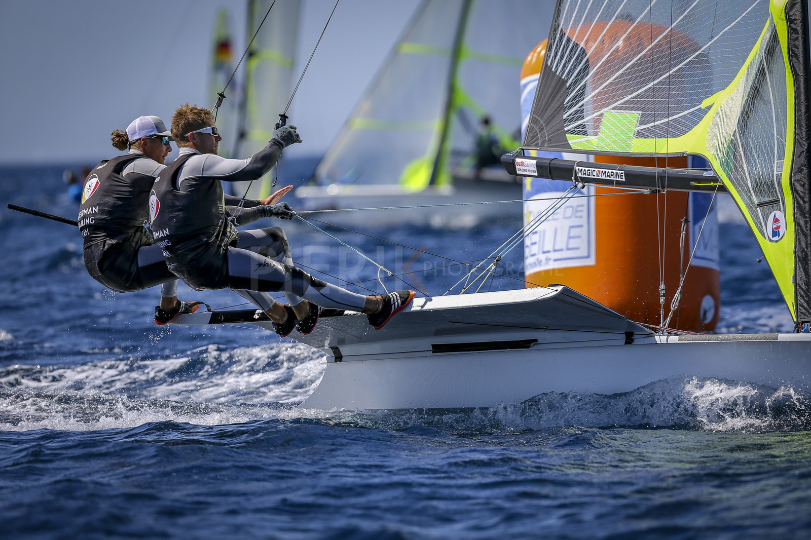 Marseilles France is hosting more than 200 sailors from 28 nations for the 2018 Junior Worl Championship of 49er, 49erFX and Nacra 17. Held from 28 august to 1st september 2018. © Pierick Jeannoutot