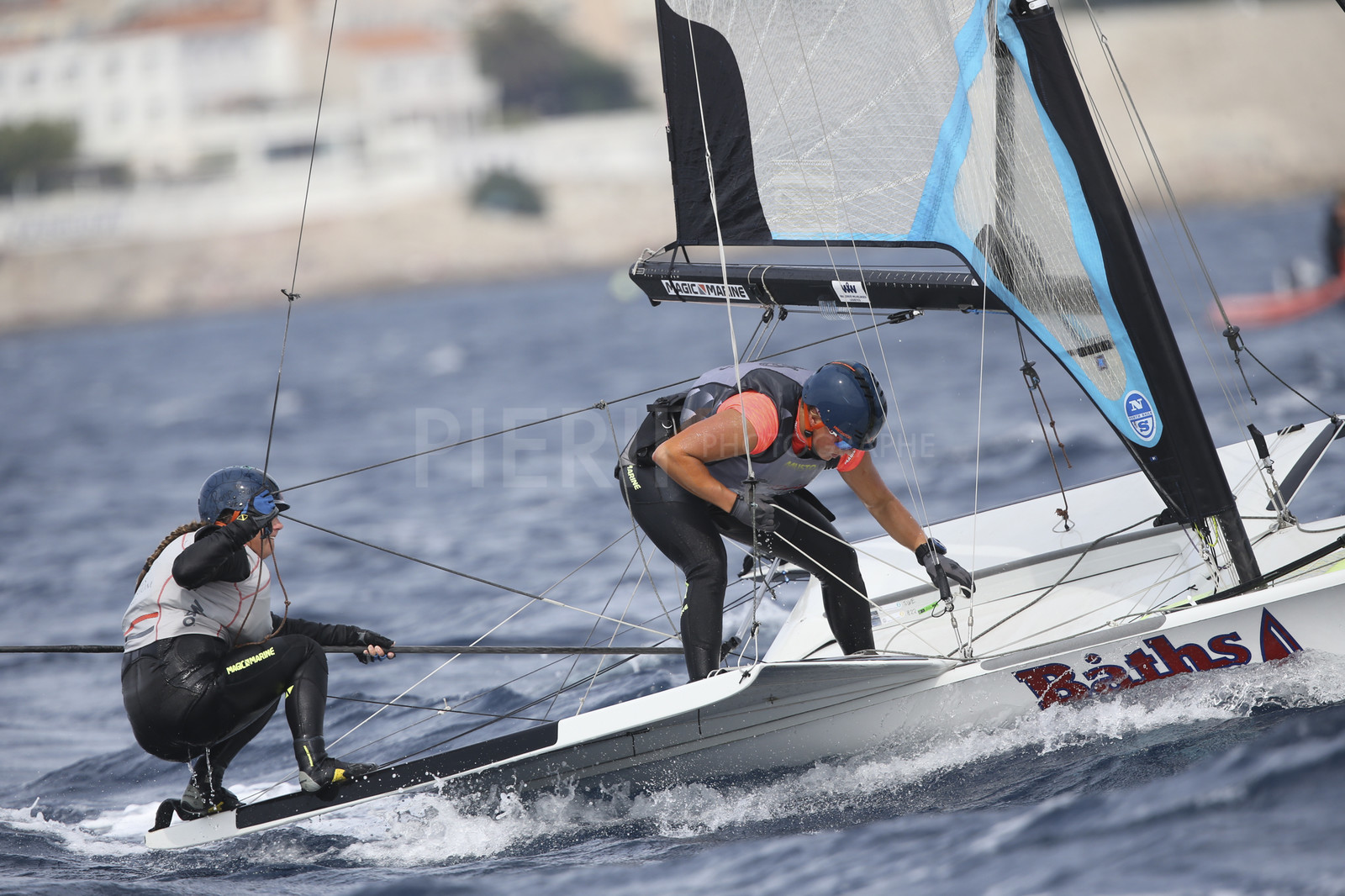 Marseille France is hosting more than 200 sailors from 28 nations for the 2018 Junior Worl Championship of 49er, 49erFX and Nacra 17. Held from 28 august to 1st september 2018. © Pierick Jeannoutot
