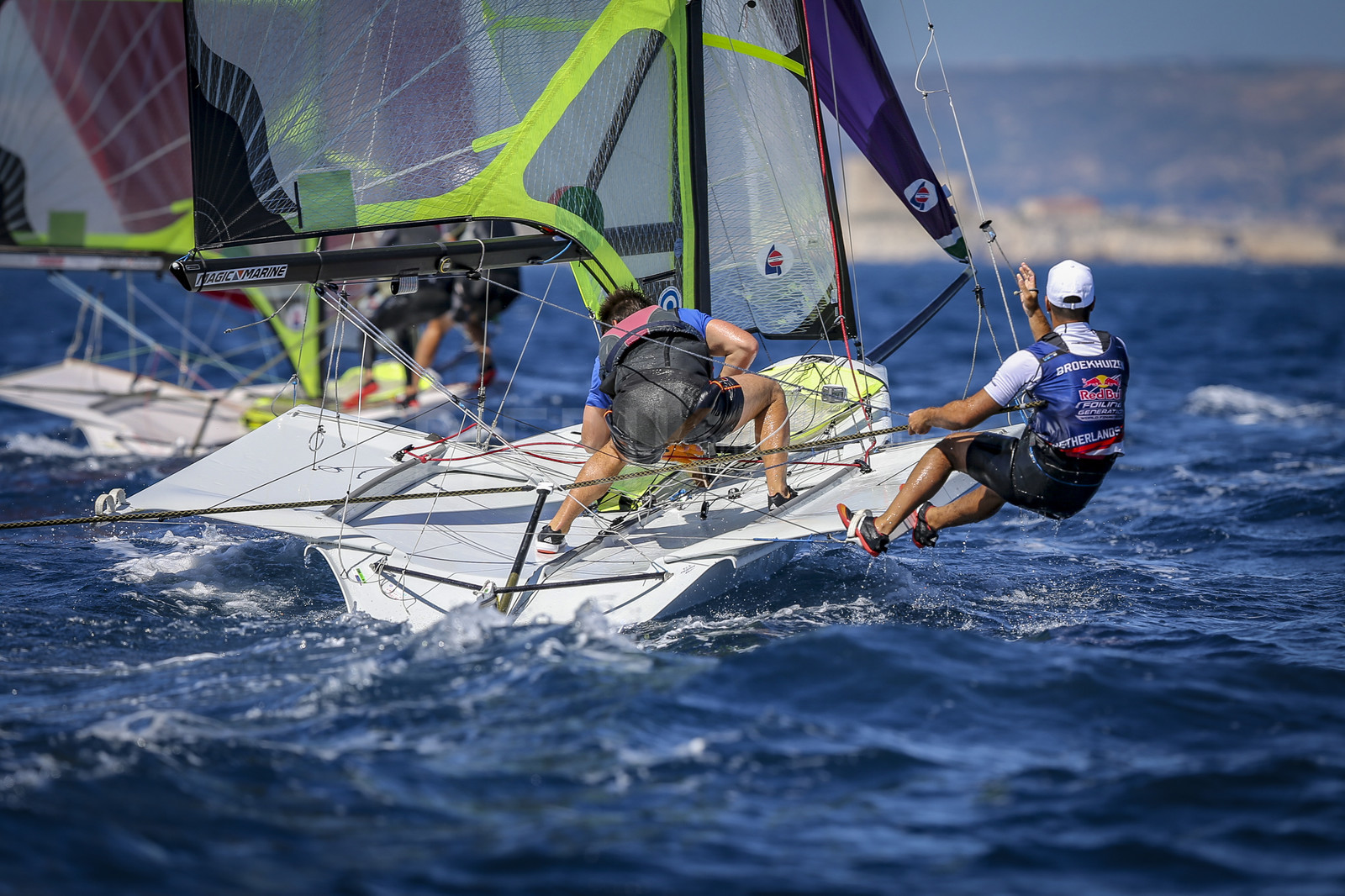 Marseilles France is hosting more than 200 sailors from 28 nations for the 2018 Junior Worl Championship of 49er, 49erFX and Nacra 17. Held from 28 august to 1st september 2018. © Pierick Jeannoutot