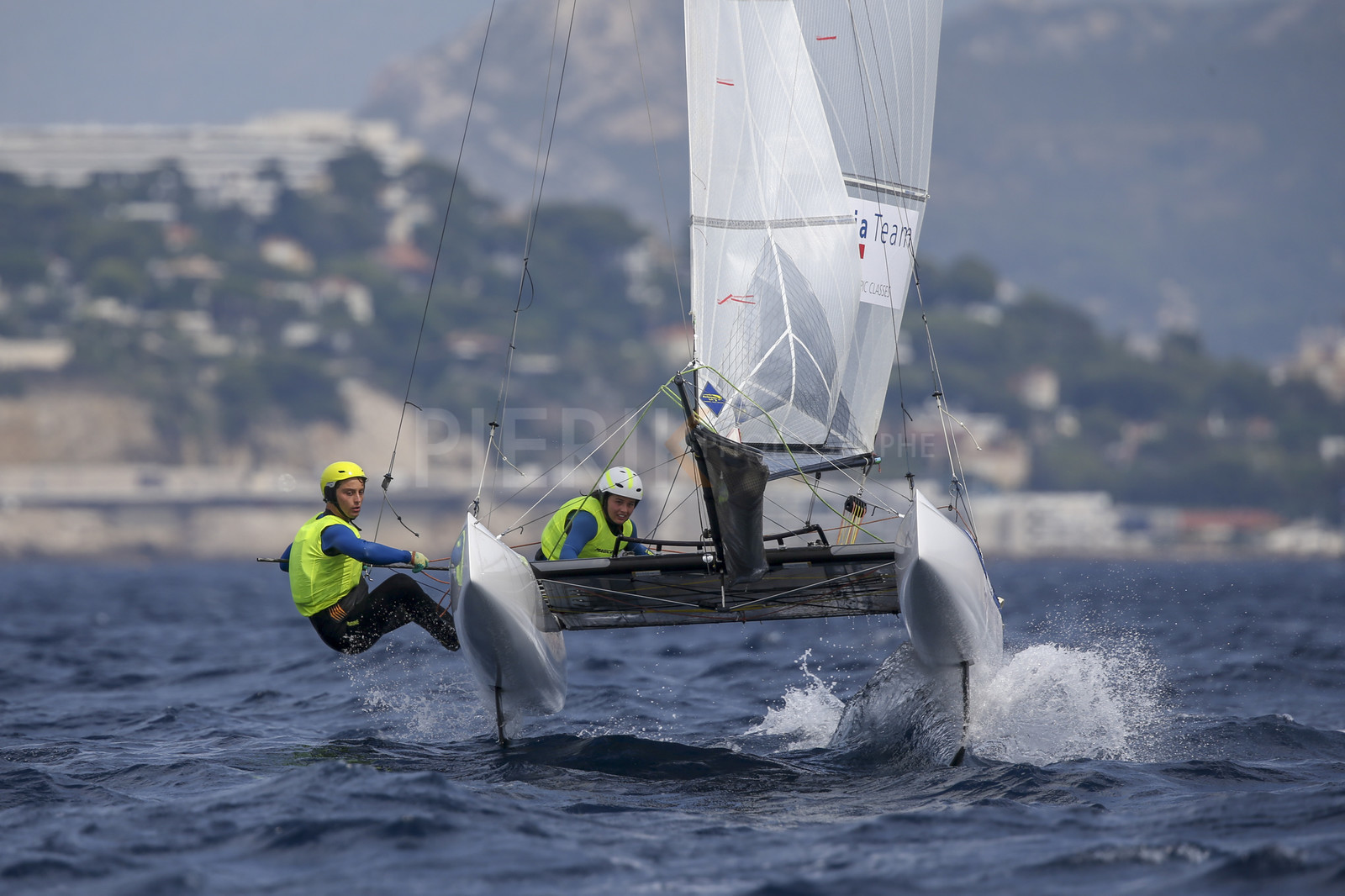 Marseille France is hosting more than 200 sailors from 28 nations for the 2018 Junior Worl Championship of 49er, 49erFX and Nacra 17. Held from 28 august to 1st september 2018. © Pierick Jeannoutot