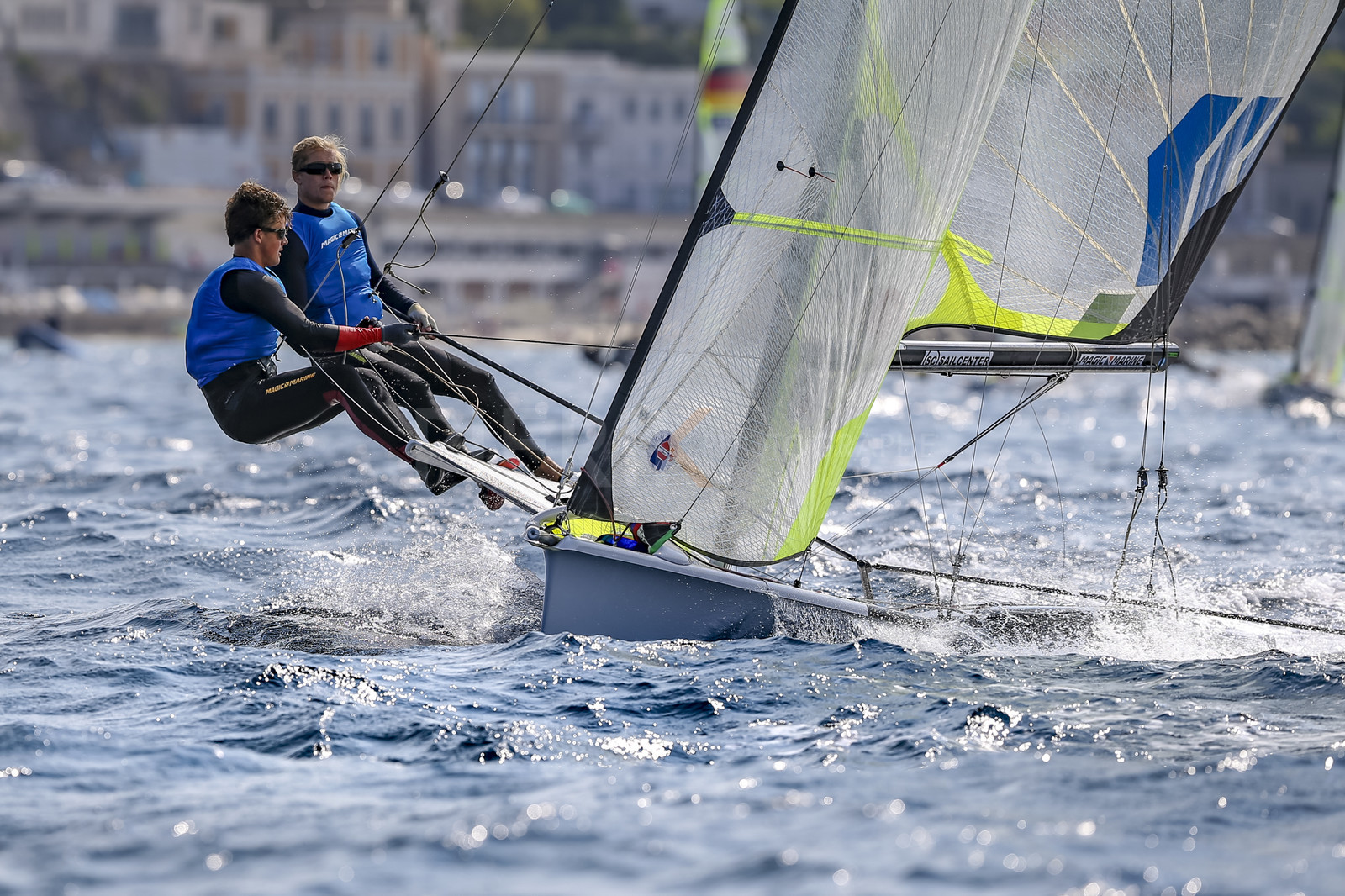 Marseille France is hosting more than 200 sailors from 28 nations for the 2018 Junior Worl Championship of 49er, 49erFX and Nacra 17. Held from 28 august to 1st september 2018. © Pierick Jeannoutot