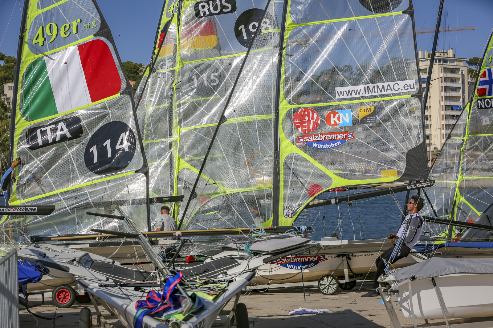Marseille France is hosting more than 200 sailors from 28 nations for the 2018 Junior Worl Championship of 49er, 49erFX and Nacra 17. Held from 28 august to 1st september 2018. © Pierick Jeannoutot