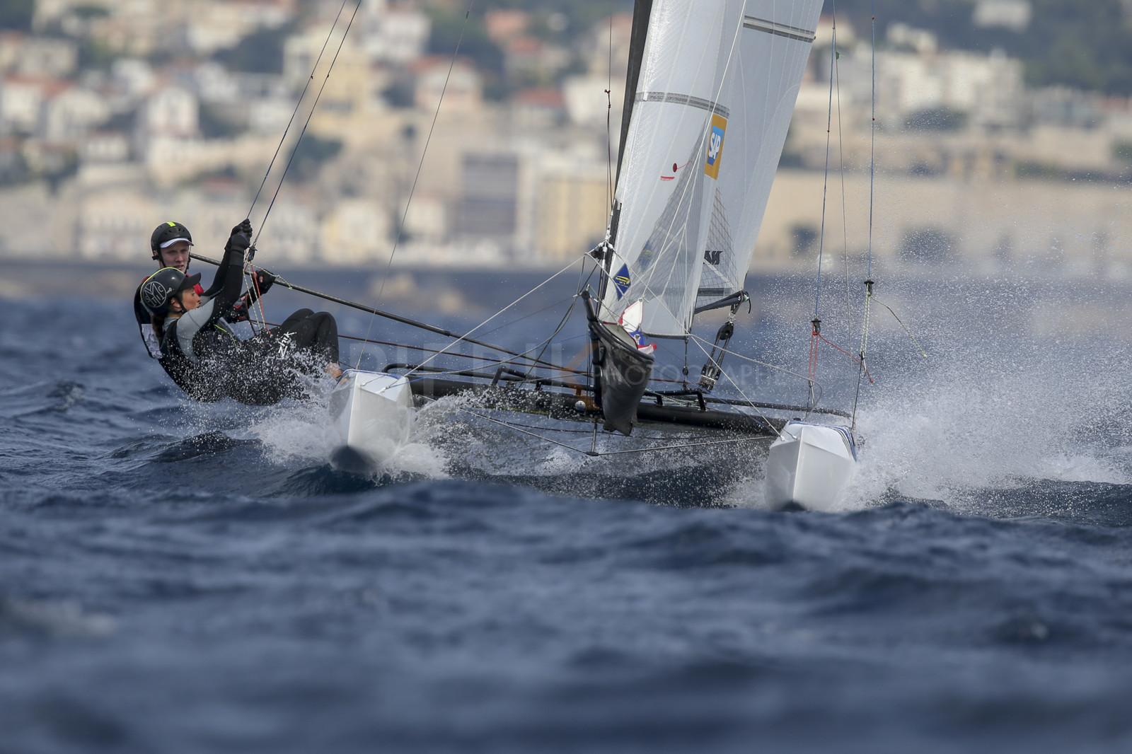Marseille France is hosting more than 200 sailors from 28 nations for the 2018 Junior Worl Championship of 49er, 49erFX and Nacra 17. Held from 28 august to 1st september 2018. © Pierick Jeannoutot