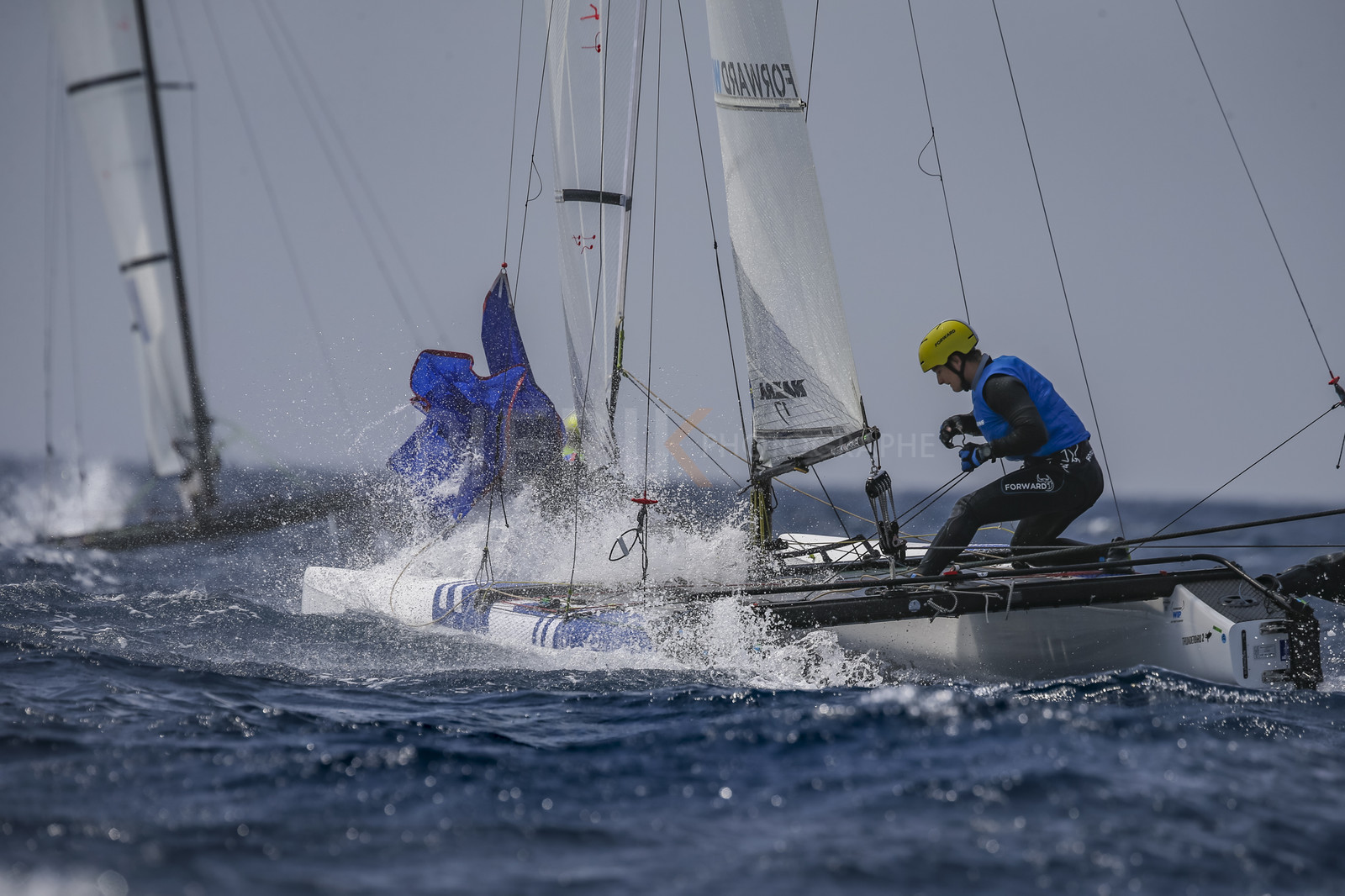 Marseille France is hosting more than 200 sailors from 28 nations for the 2018 Junior Worl Championship of 49er, 49erFX and Nacra 17. Held from 28 august to 1st september 2018. © Pierick Jeannoutot