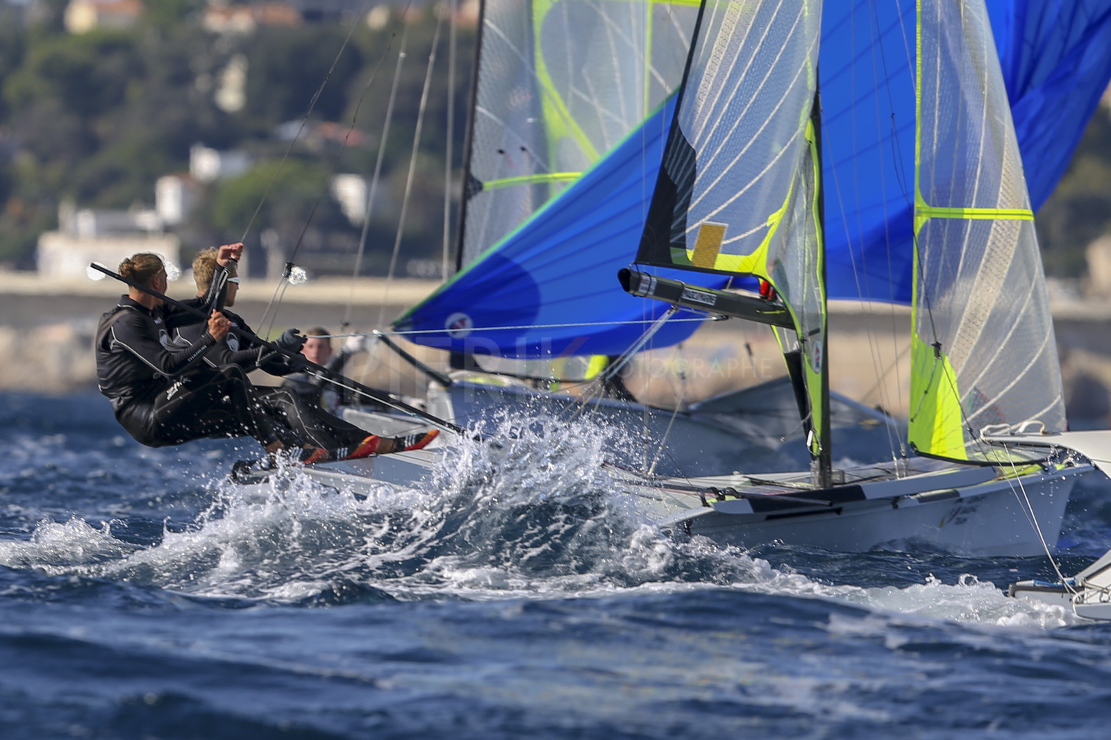Marseille France is hosting more than 200 sailors from 28 nations for the 2018 Junior Worl Championship of 49er, 49erFX and Nacra 17. Held from 28 august to 1st september 2018. © Pierick Jeannoutot