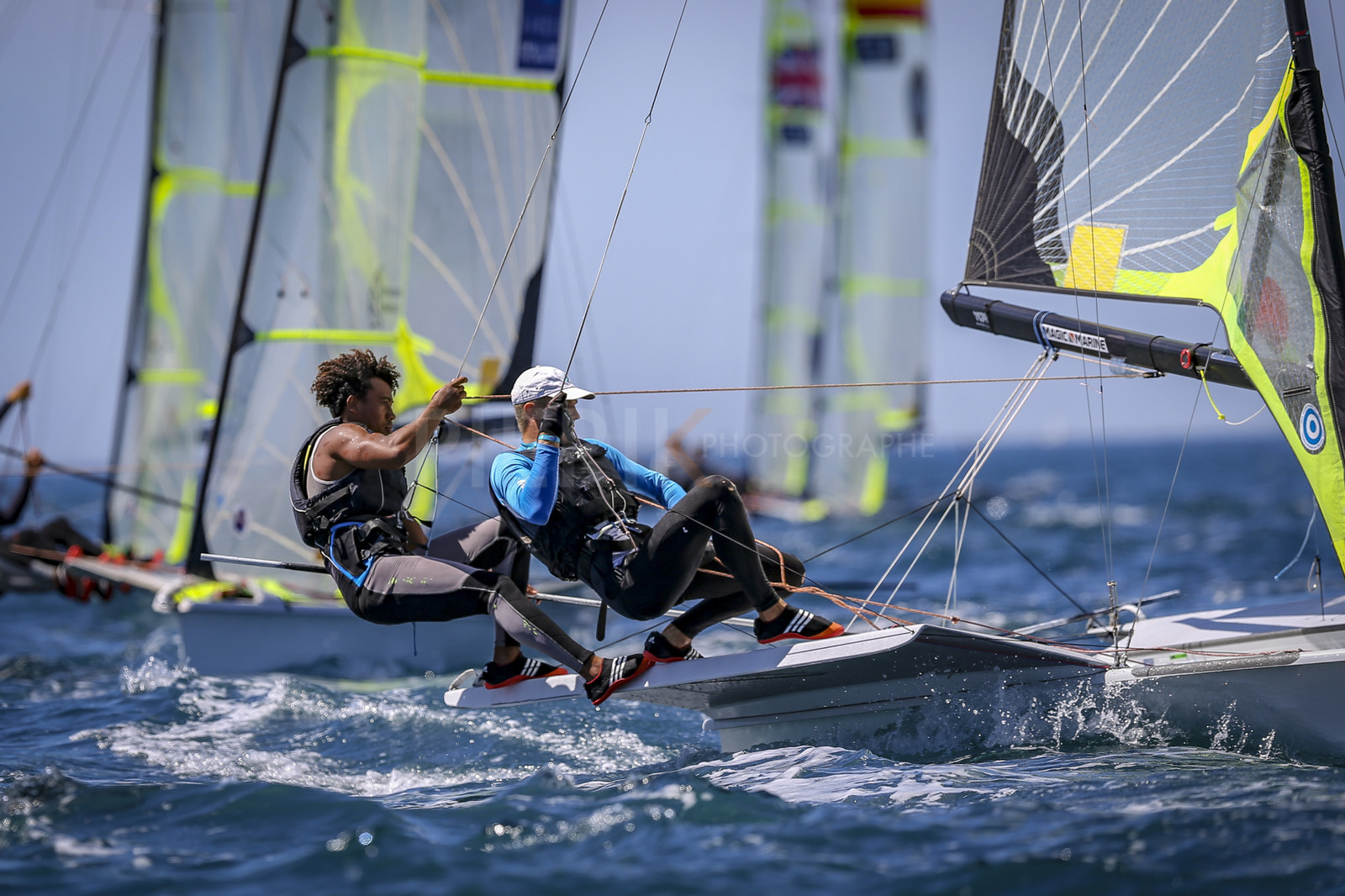 Marseilles France is hosting more than 200 sailors from 28 nations for the 2018 Junior Worl Championship of 49er, 49erFX and Nacra 17. Held from 28 august to 1st september 2018. © Pierick Jeannoutot