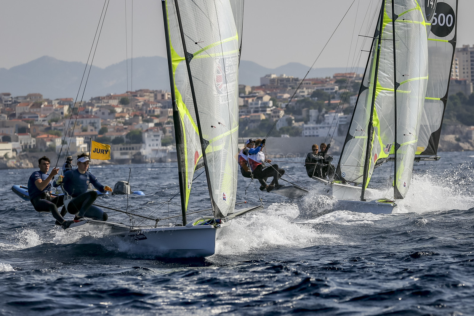 Marseille France is hosting more than 200 sailors from 28 nations for the 2018 Junior Worl Championship of 49er, 49erFX and Nacra 17. Held from 28 august to 1st september 2018. © Pierick Jeannoutot