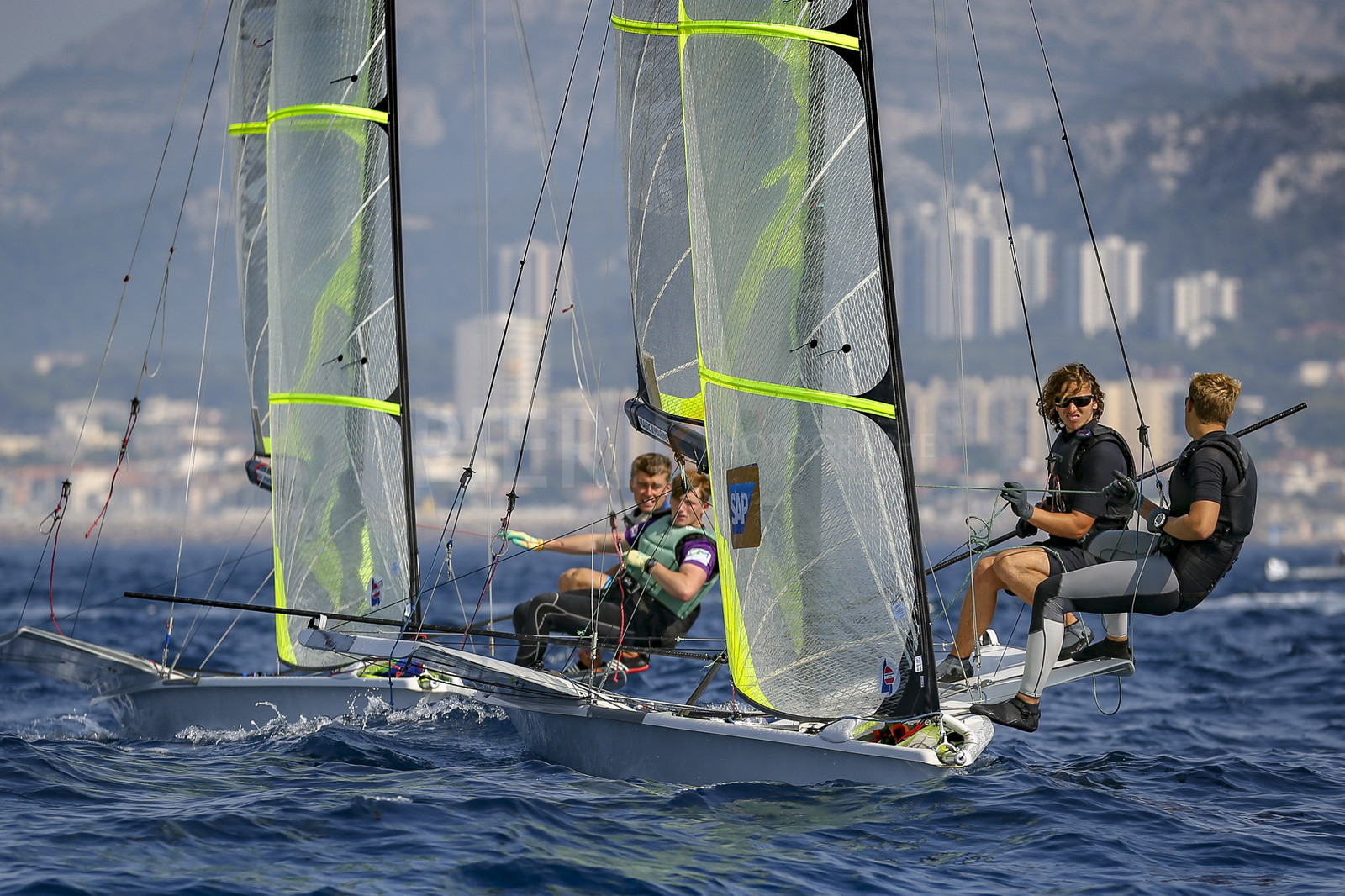 Marseilles France is hosting more than 200 sailors from 28 nations for the 2018 Junior Worl Championship of 49er, 49erFX and Nacra 17. Held from 28 august to 1st september 2018. © Pierick Jeannoutot