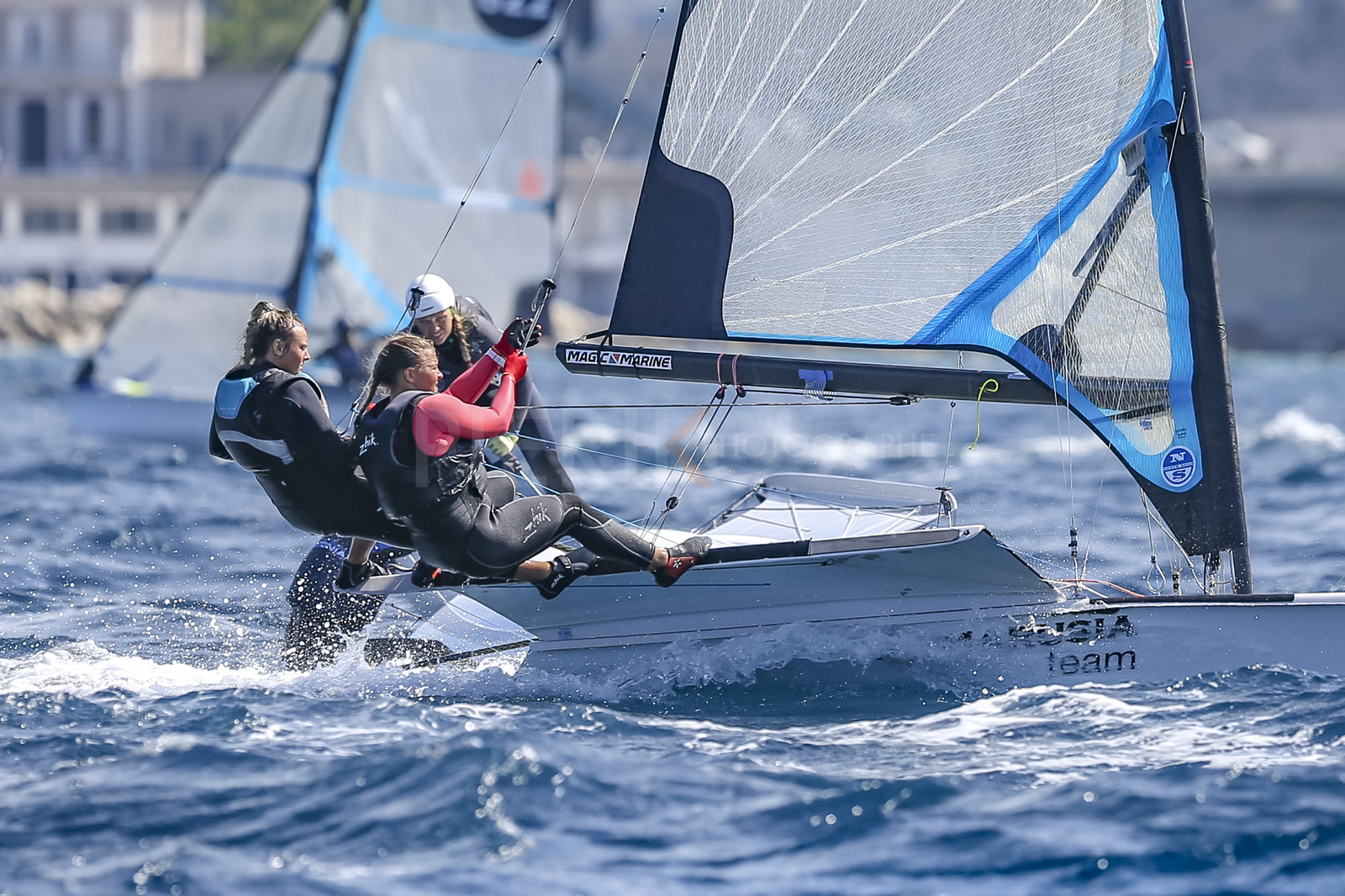 Marseille France is hosting more than 200 sailors from 28 nations for the 2018 Junior Worl Championship of 49er, 49erFX and Nacra 17. Held from 28 august to 1st september 2018. © Pierick Jeannoutot