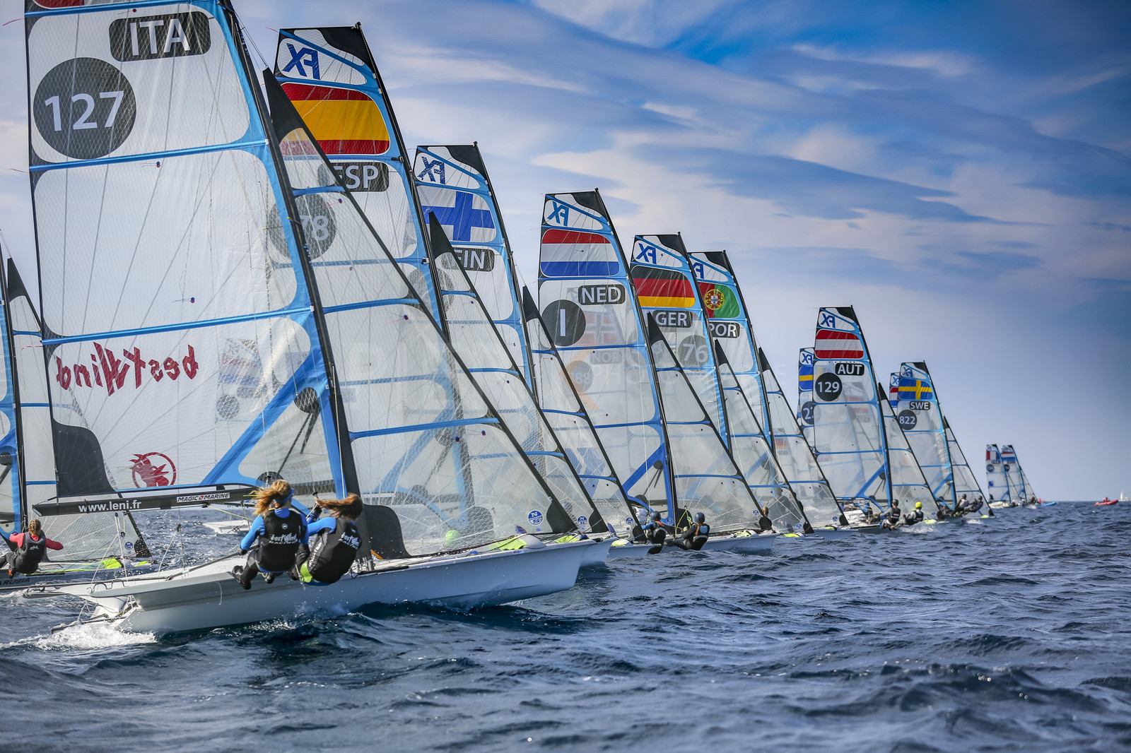 Marseille France is hosting more than 200 sailors from 28 nations for the 2018 Junior Worl Championship of 49er, 49erFX and Nacra 17. Held from 28 august to 1st september 2018. © Pierick Jeannoutot