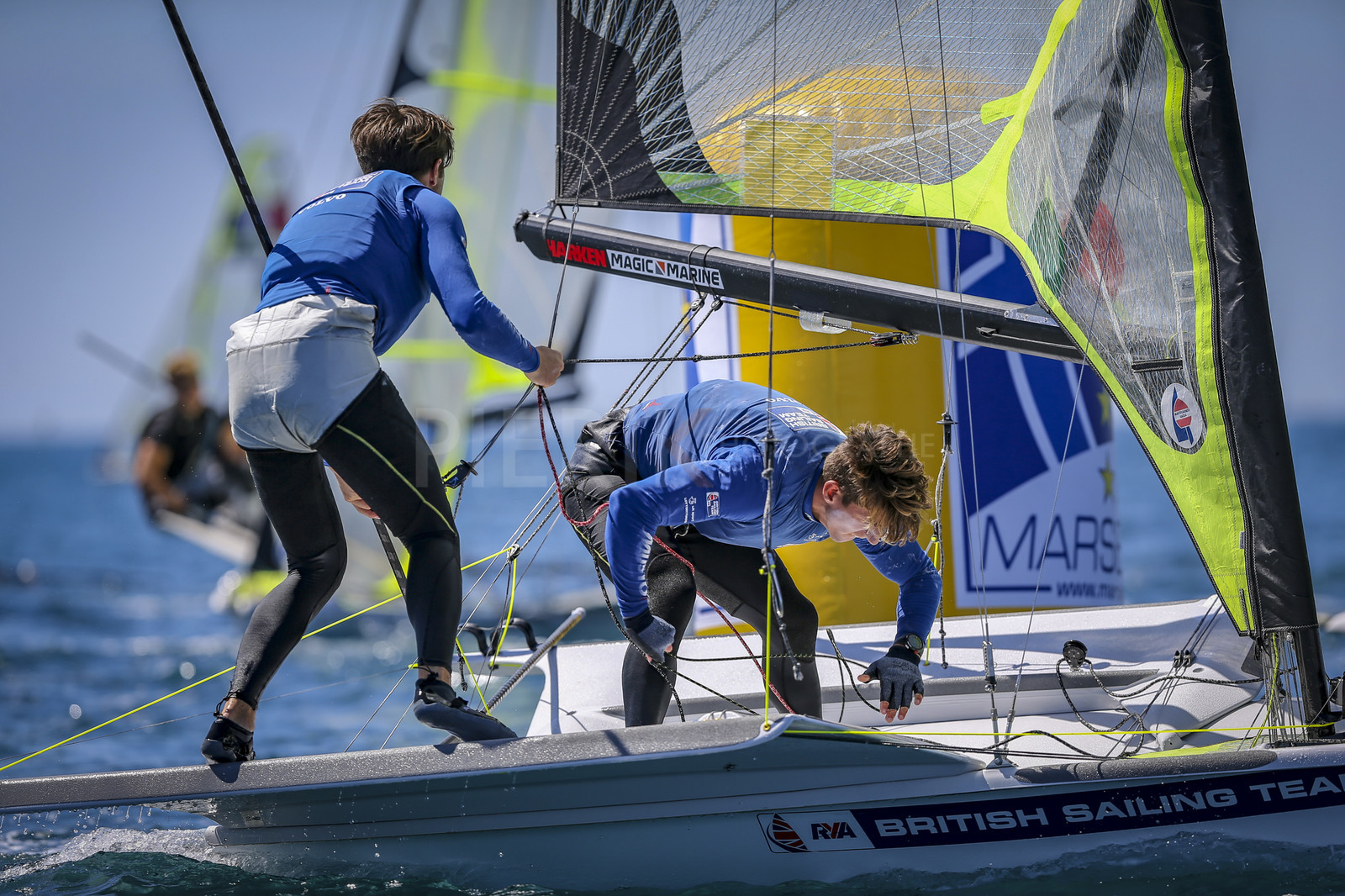 Marseilles France is hosting more than 200 sailors from 28 nations for the 2018 Junior Worl Championship of 49er, 49erFX and Nacra 17. Held from 28 august to 1st september 2018. © Pierick Jeannoutot