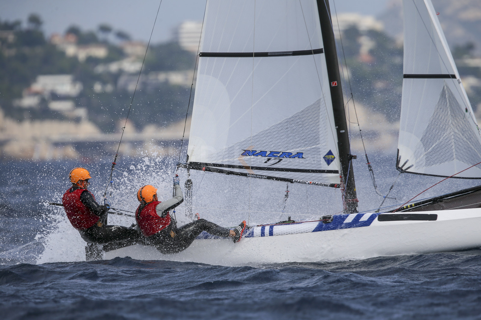 Marseille France is hosting more than 200 sailors from 28 nations for the 2018 Junior Worl Championship of 49er, 49erFX and Nacra 17. Held from 28 august to 1st september 2018. © Pierick Jeannoutot