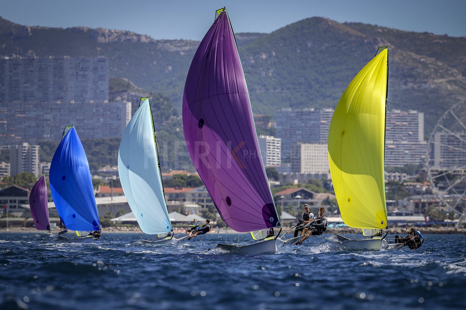Marseilles France is hosting more than 200 sailors from 28 nations for the 2018 Junior Worl Championship of 49er, 49erFX and Nacra 17. Held from 28 august to 1st september 2018. © Pierick Jeannoutot