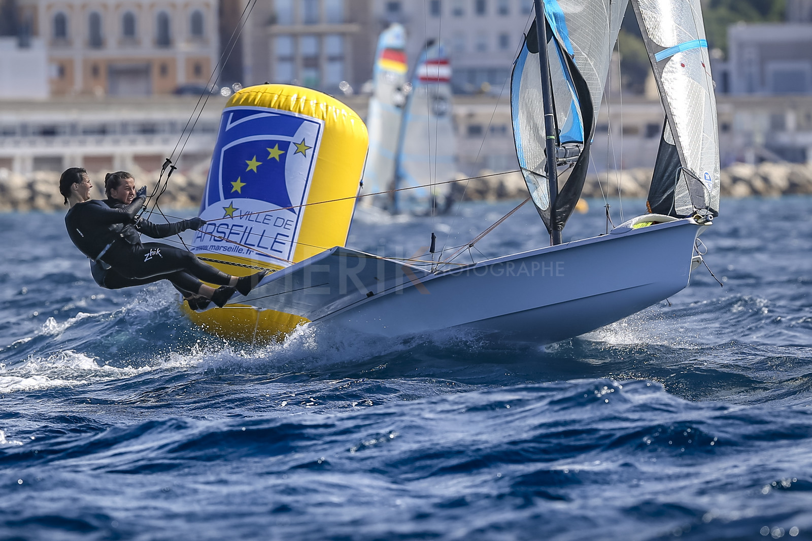 Marseille France is hosting more than 200 sailors from 28 nations for the 2018 Junior Worl Championship of 49er, 49erFX and Nacra 17. Held from 28 august to 1st september 2018. © Pierick Jeannoutot