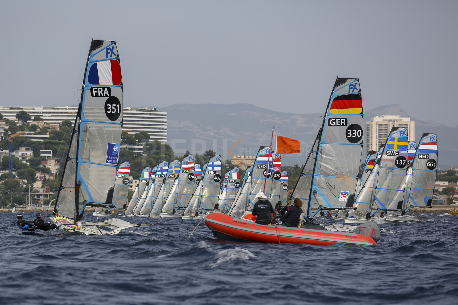 Marseille France is hosting more than 200 sailors from 28 nations for the 2018 Junior Worl Championship of 49er, 49erFX and Nacra 17. Held from 28 august to 1st september 2018. © Pierick Jeannoutot